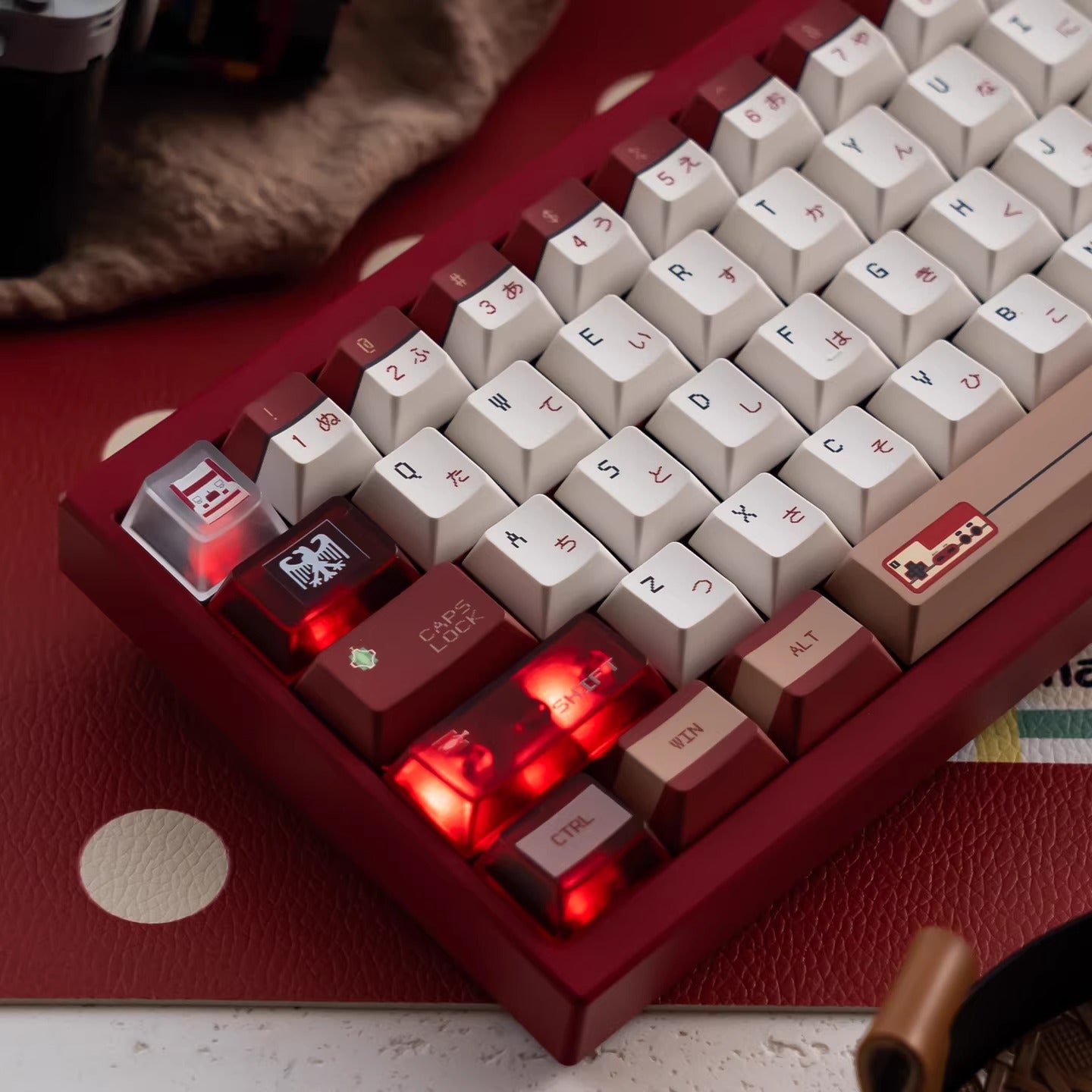 Family Computer, Nintendo Entertainment System theme, customized keycap set with PBT+PC sublimation technology, FC keycap set