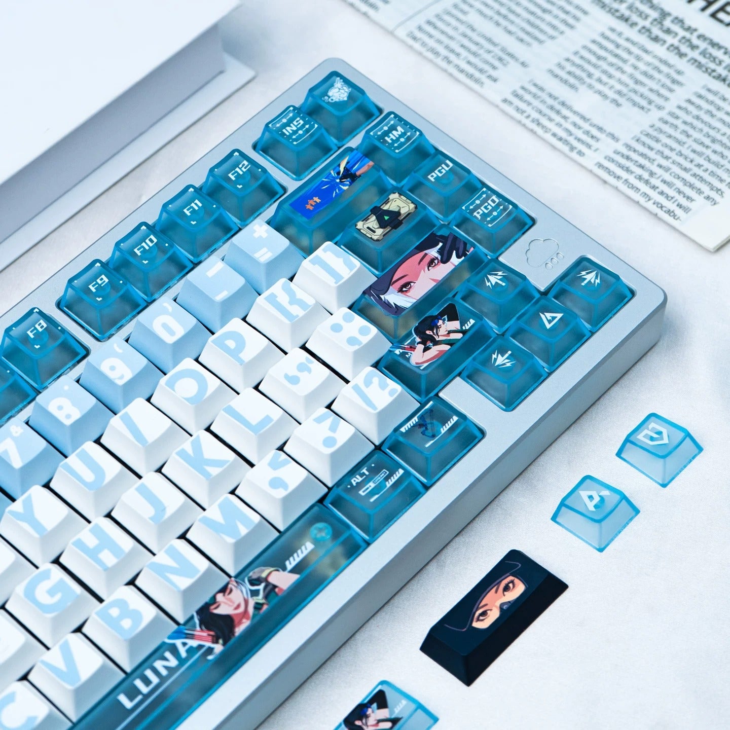 Delta Force themed design kit keycaps, custom set personalized keycap series,PBT+PC material, Original factory height, compatible with 61/64/68/75/84/87/104 mechanical keyboard keycap set