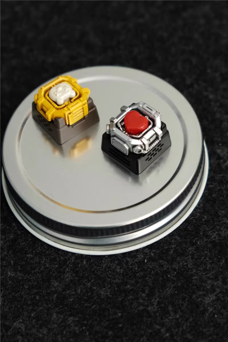 Space capsule themed design, personalized keycap, mechanical keyboard decoration, keycap resin coating, cute and cool mechanical style, mecha style keycap.