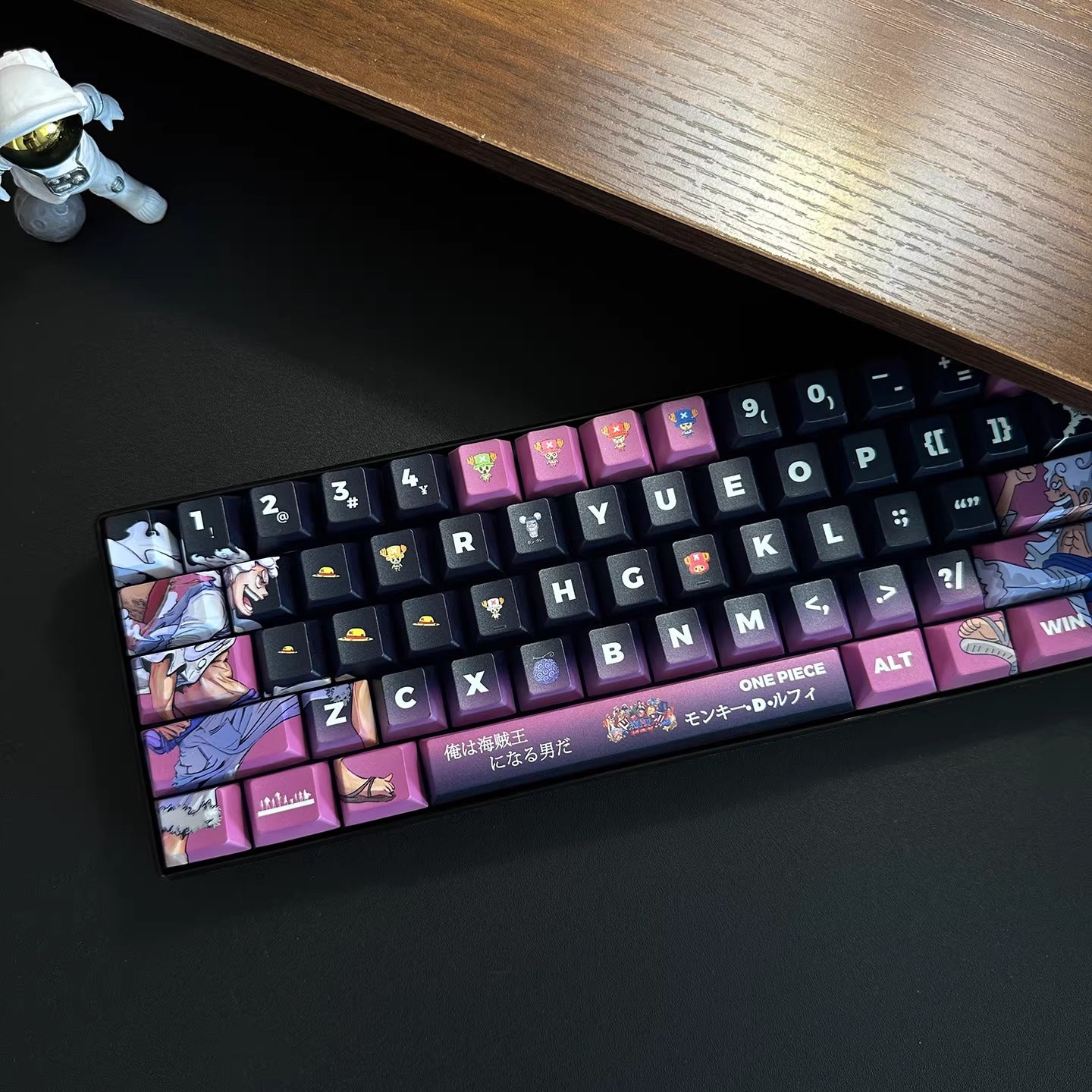 One Piece series keyboard keycap set, Nika Luffy theme, PBT material sublimation process, mechanical keyboard decoration keycap set