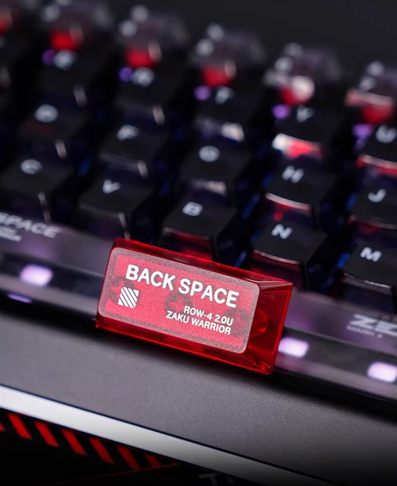 Gundam series, ZEONOGRAPHY theme, 76 key ABS+PC material personalized keycap set, anime and game themed decorative keycaps