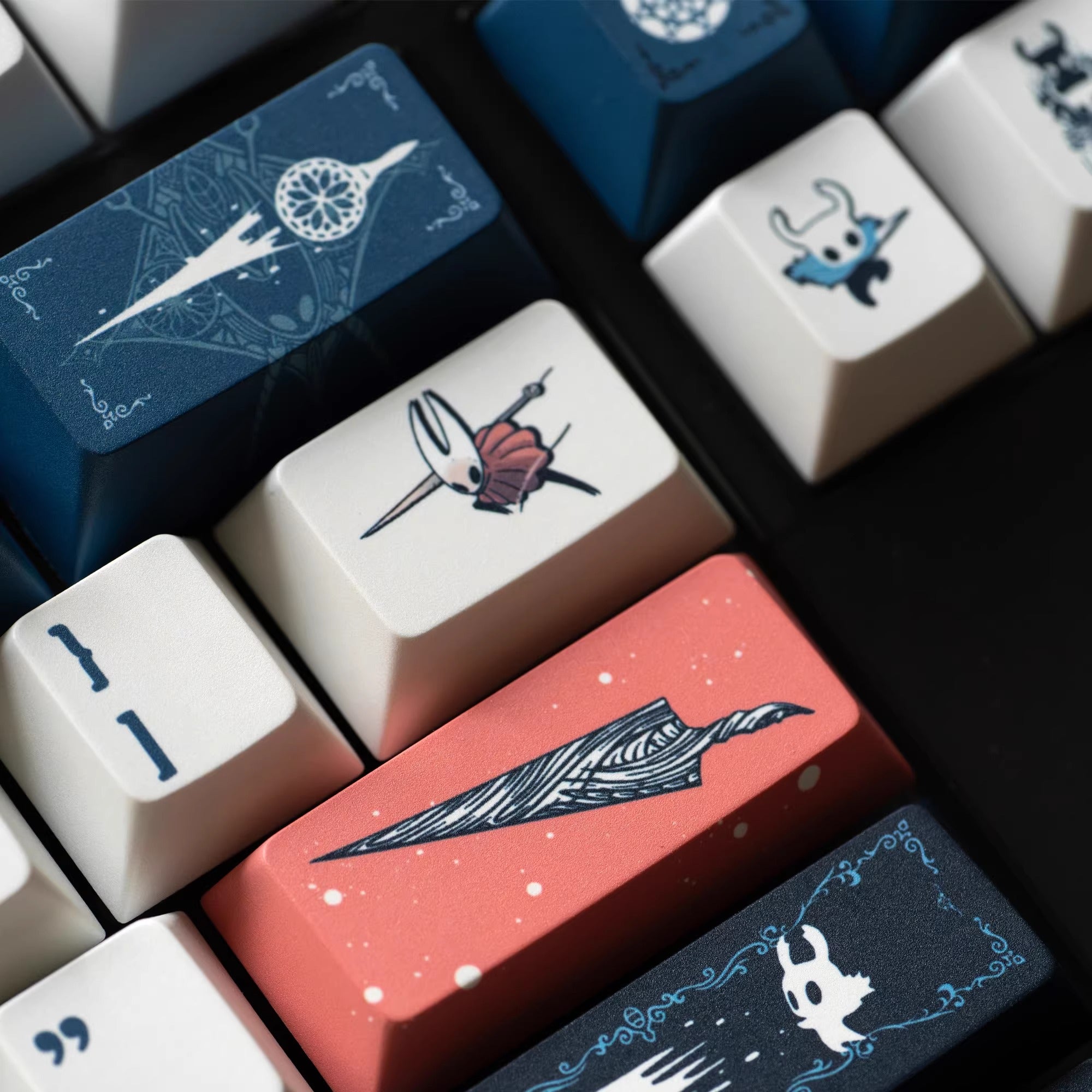The Hollow Knight theme, PBT material, sublimation, Personalized keycap set, original factory height mechanical keyboard decorative keycap set