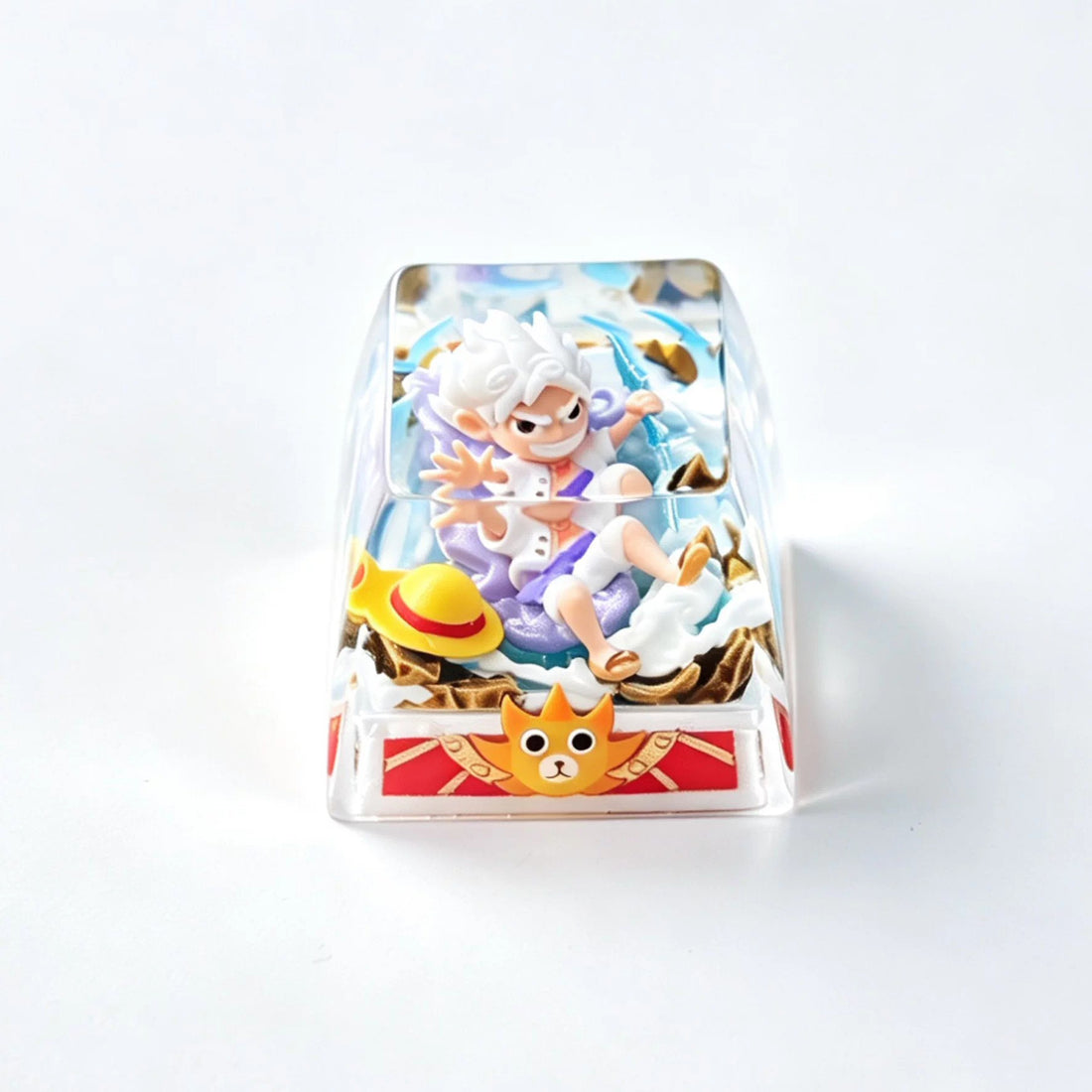 One Piece series, Nika Luffy, crystal resin personalized keycaps, game culture creative keycaps, Mechanical keyboard decorative keycaps