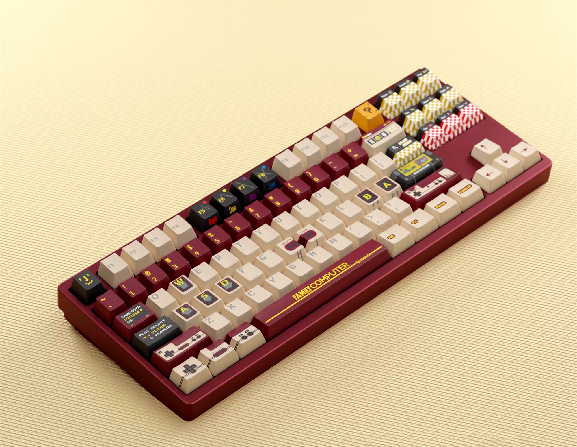 Childhood Memories Series, FC game console retro game console theme personalized keycap design, PBT material customized set keycap decoration keycap