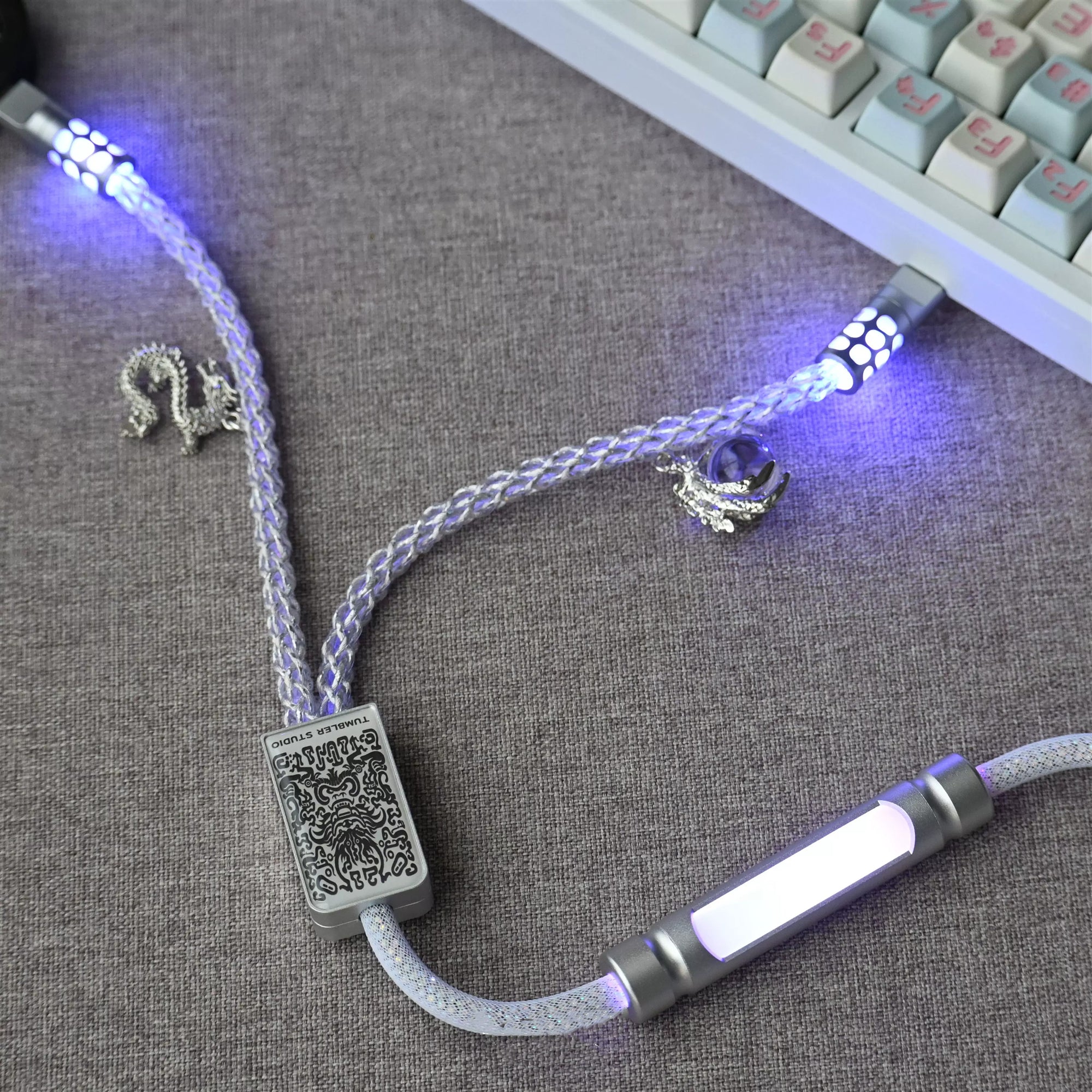 Handmade customized dragon theme one to two aviation plug data cable V2 one out two keyboard cable magnetic switch keyboard cable 8K keyboard custom data cable