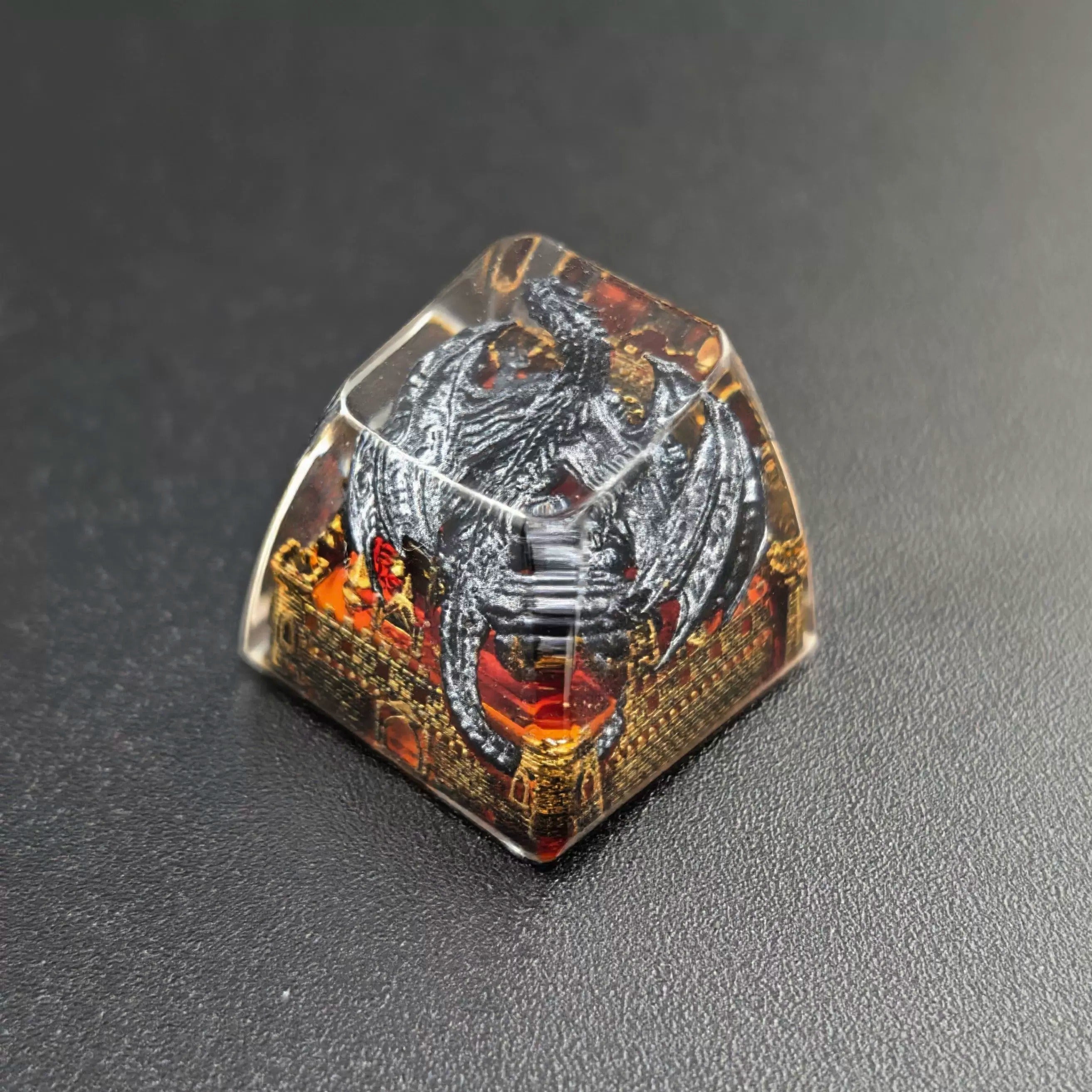 Game of Thrones, Dragon Castle Theme Design, 1 U crystal resin molding, mythological creative custom resin craftsman handmade decorative keycaps