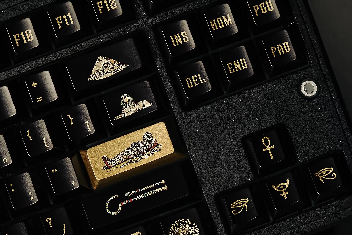 Mysterious Egypt, Metal Gloss PBT Material Personalized Keycap Set, Mechanical Keyboard Theme Design Decorative Keycap Set
