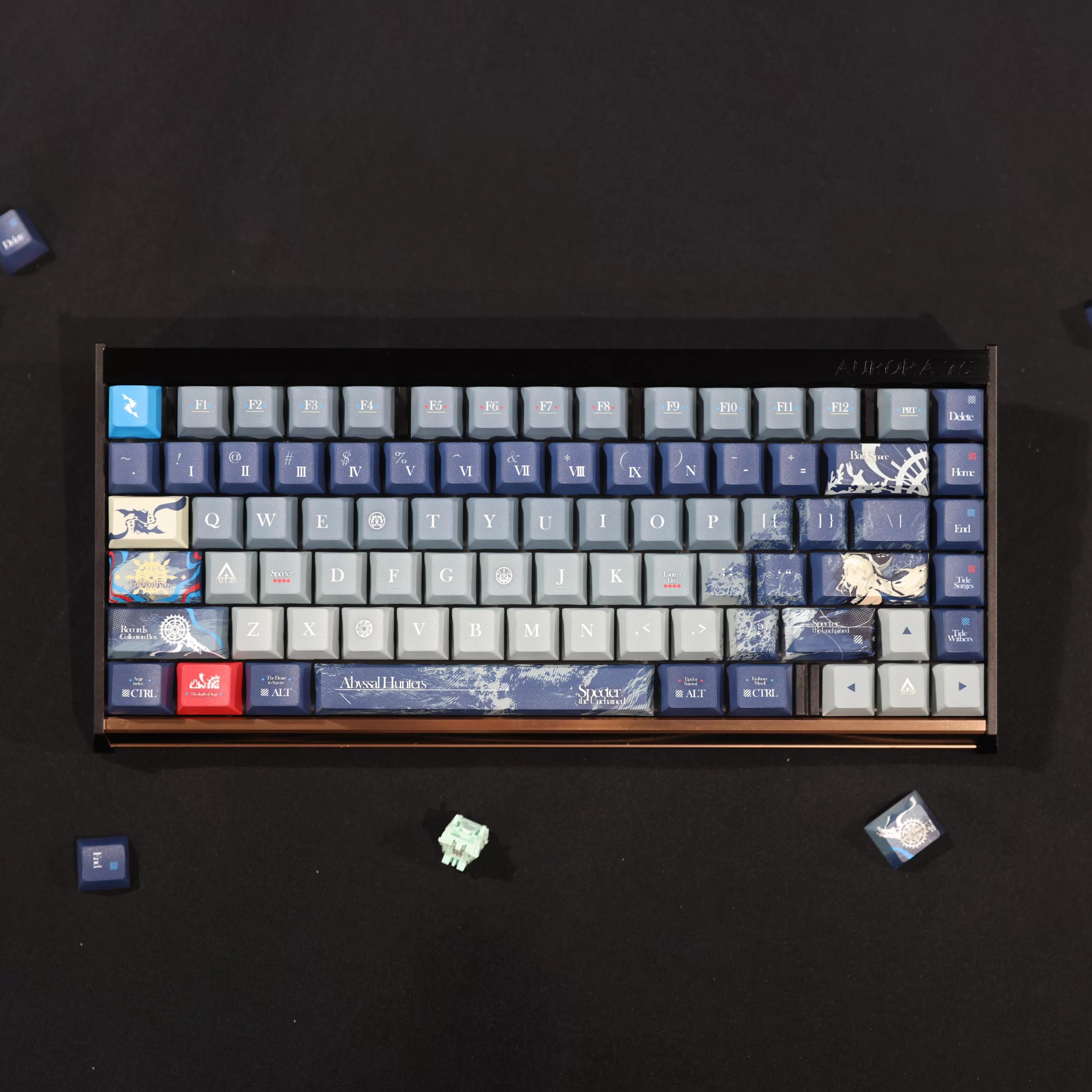 Arknights series,Specter the Unchained theme, custom set personalized keycap series, PBT material, compatible with 61/64/68/75/84/87/104 mechanical keyboard keycap set