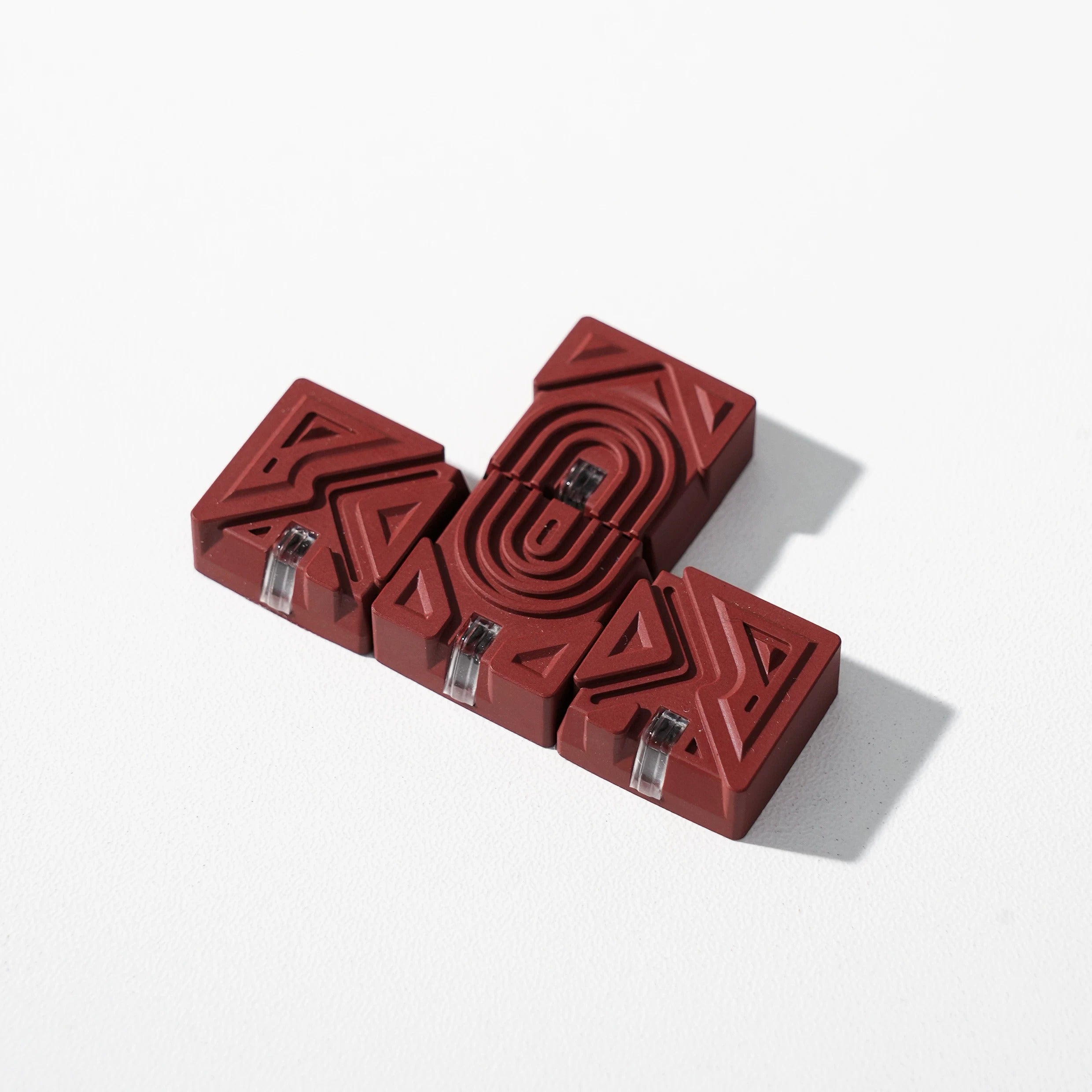 Misalignment design, directional key set, translucent effect, minimalist resin+metal powder material personalized keycaps, mechanical keyboard decorative keycaps