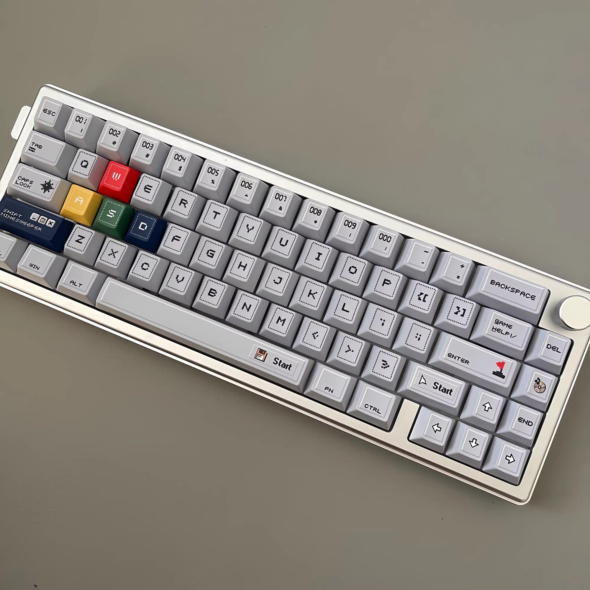 Minesweeper themed design keycap original factory height pbt five sided heat sublimation keycap original mechanical keyboard personalized keycap set