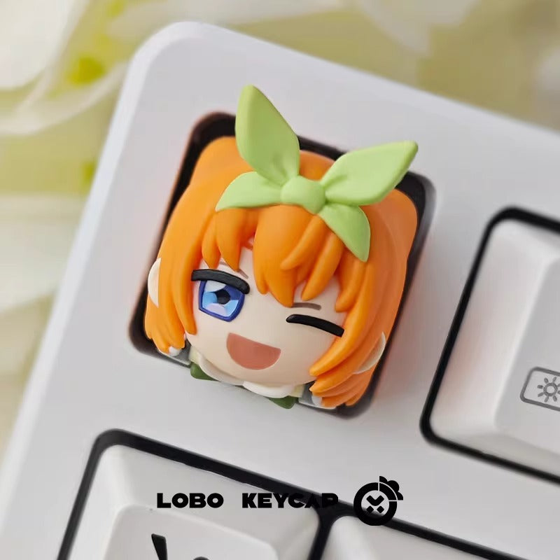 The Quintessential Quintuplets theme design, multi-color resin personalized keycaps, anime and gaming culture peripheral products, mechanical keyboard decoration keycaps