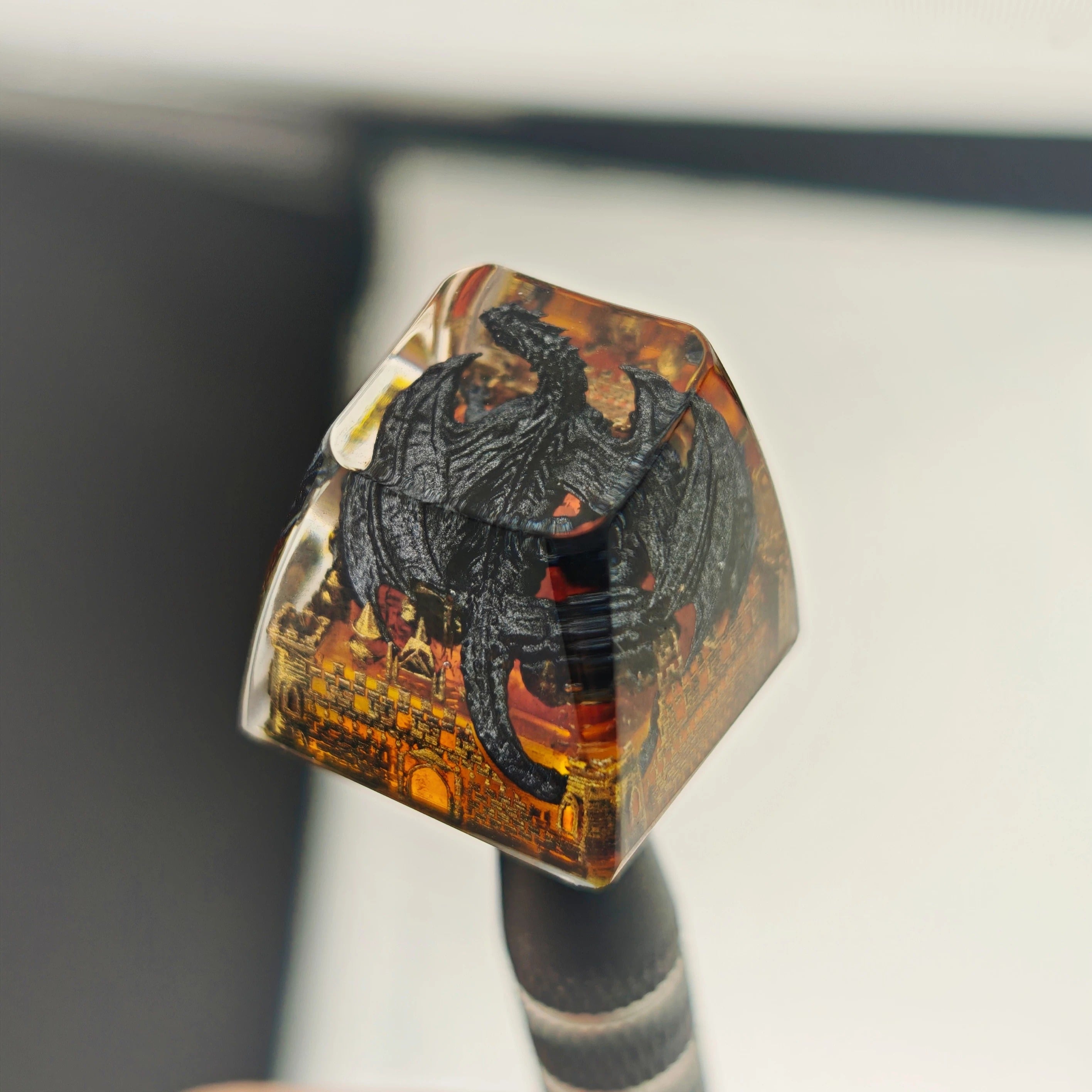 Game of Thrones, Dragon Castle Theme Design, 1 U crystal resin molding, mythological creative custom resin craftsman handmade decorative keycaps