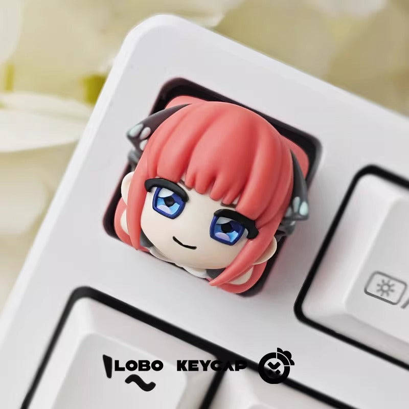 The Quintessential Quintuplets theme design, multi-color resin personalized keycaps, anime and gaming culture peripheral products, mechanical keyboard decoration keycaps