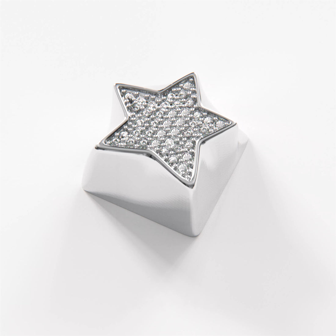 Starry stars, handmade diamond studded metal star shaped personalized keycaps, starry sky creative decorative keycaps