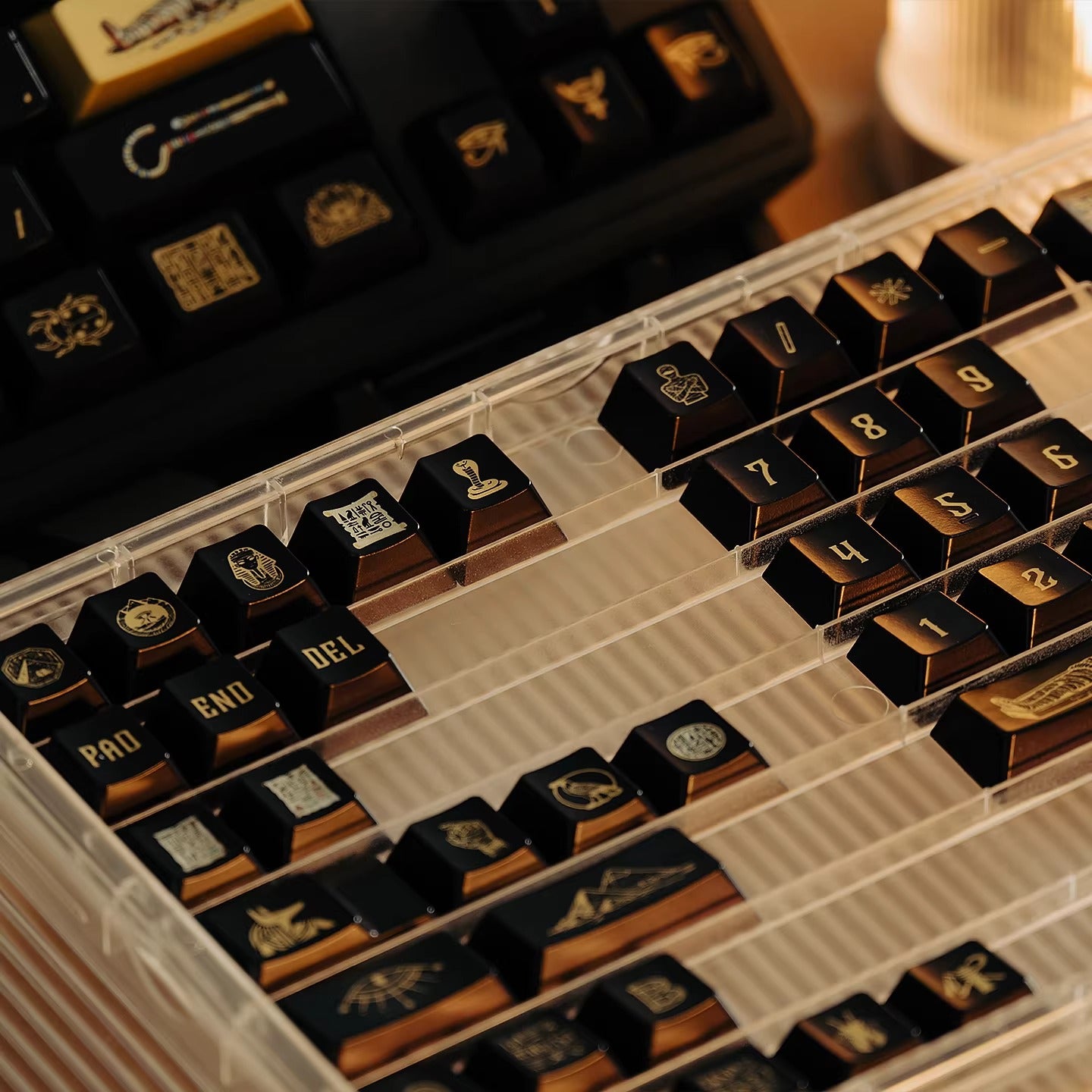 Mysterious Egypt, Metal Gloss PBT Material Personalized Keycap Set, Mechanical Keyboard Theme Design Decorative Keycap Set
