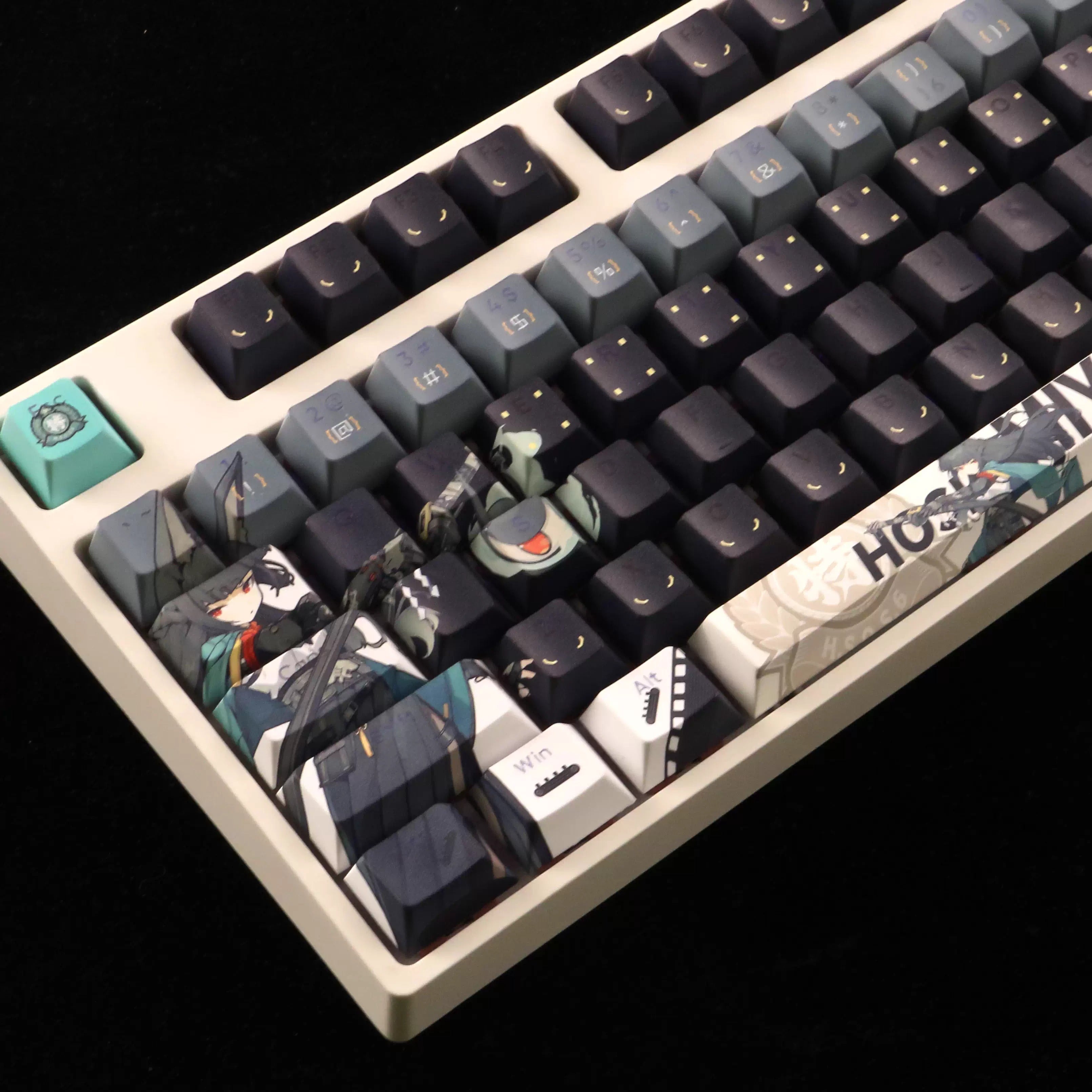 Zenless Zone Zero series, Hoshimi Miyabi theme, PBT material personalized keycap set, anime keycap culture peripheral mechanical keyboard decoration keycaps