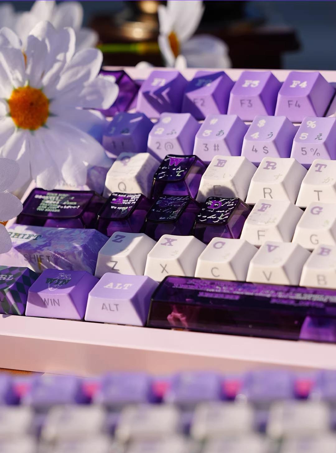 Chainsaw Man series, Reze theme, PBT+PC, Personalized keycap set with sublimation technology