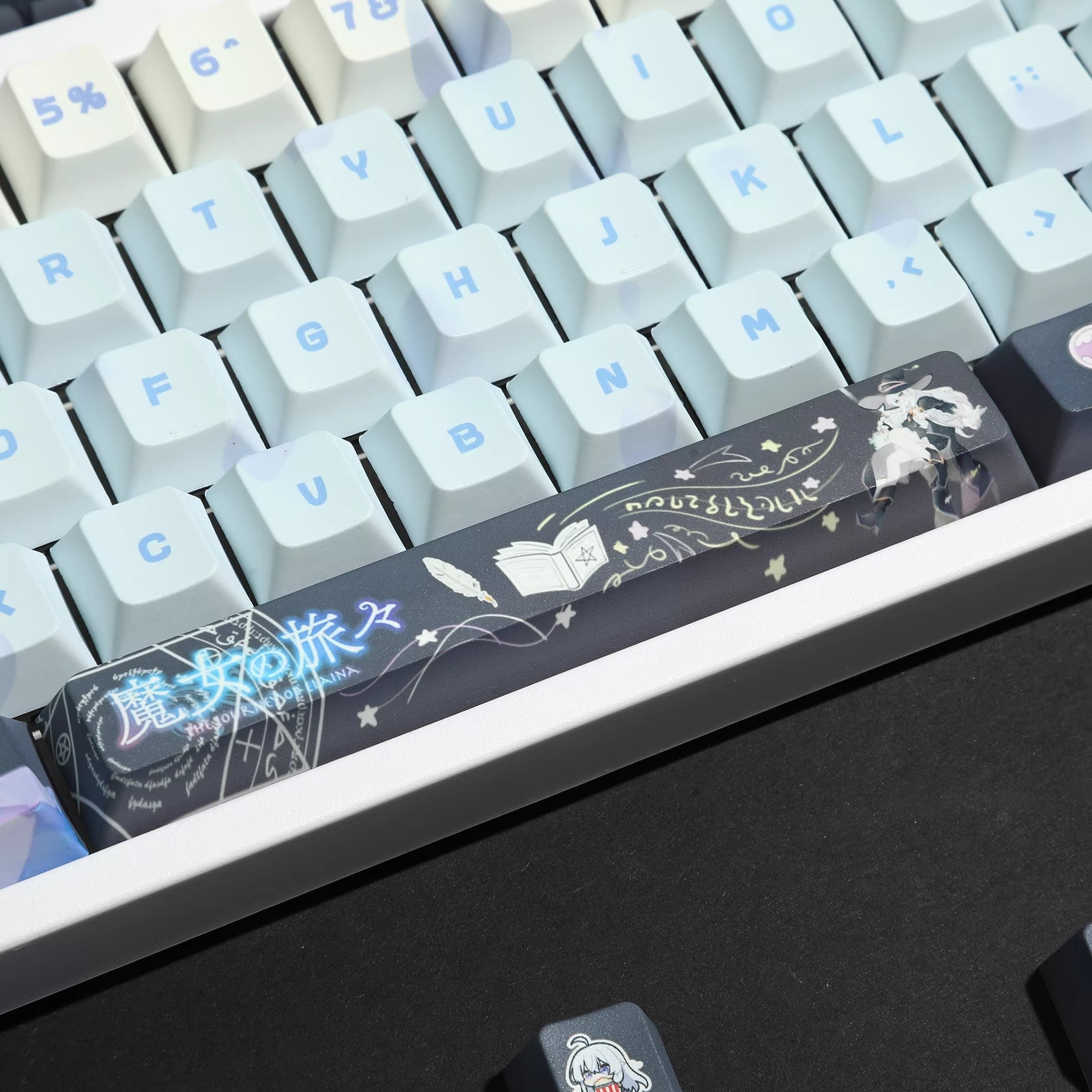 Wandering Witch series, Elaina theme, PBT material personalized keycap set, anime game culture creative decoration keycap set, mechanical keyboard, anime keycap art keycap
