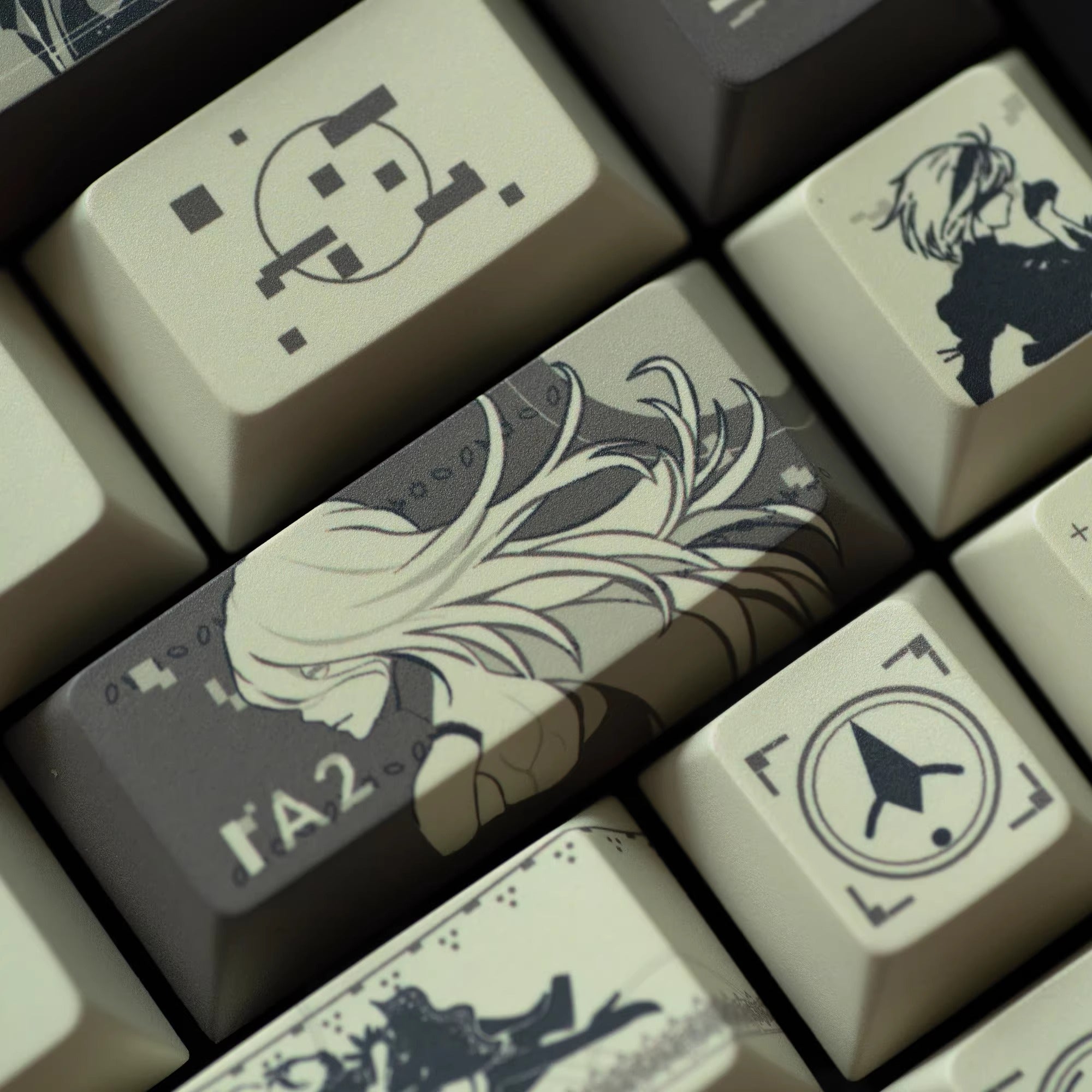 NieR: Automata theme, PBT material, sublimation, Personalized keycap set, original factory height mechanical keyboard decorative keycap set