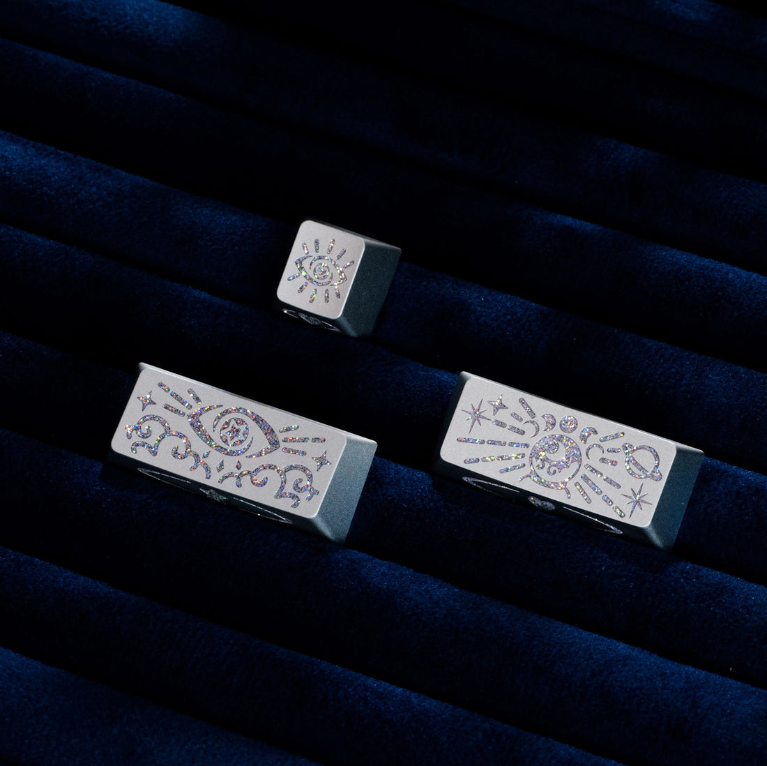 The Eye of Horus aluminum alloy personalized keycaps, enamel colored metal personalized keycaps, mechanical keyboard decorative keycaps