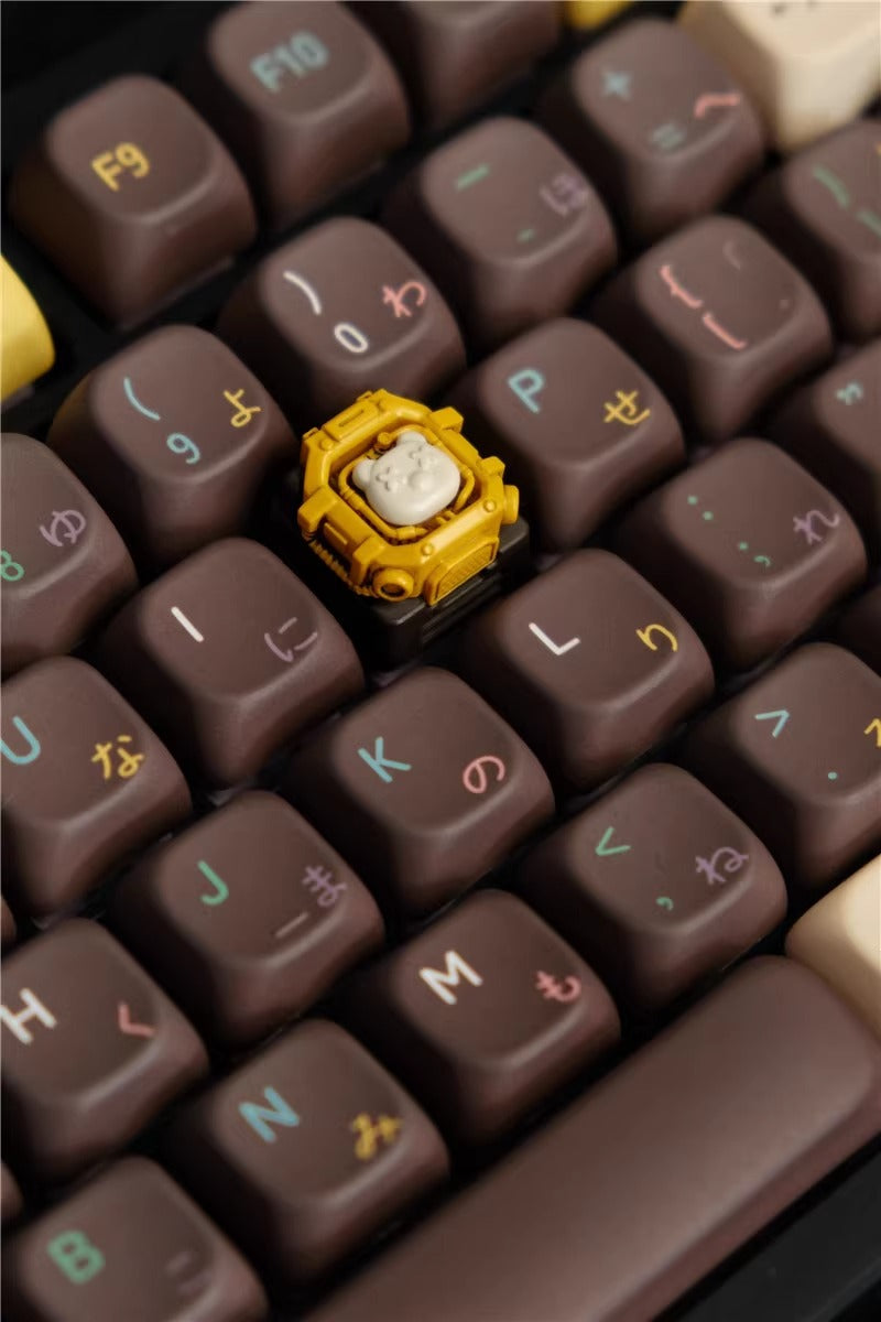 Space capsule themed design, personalized keycap, mechanical keyboard decoration, keycap resin coating, cute and cool mechanical style, mecha style keycap.