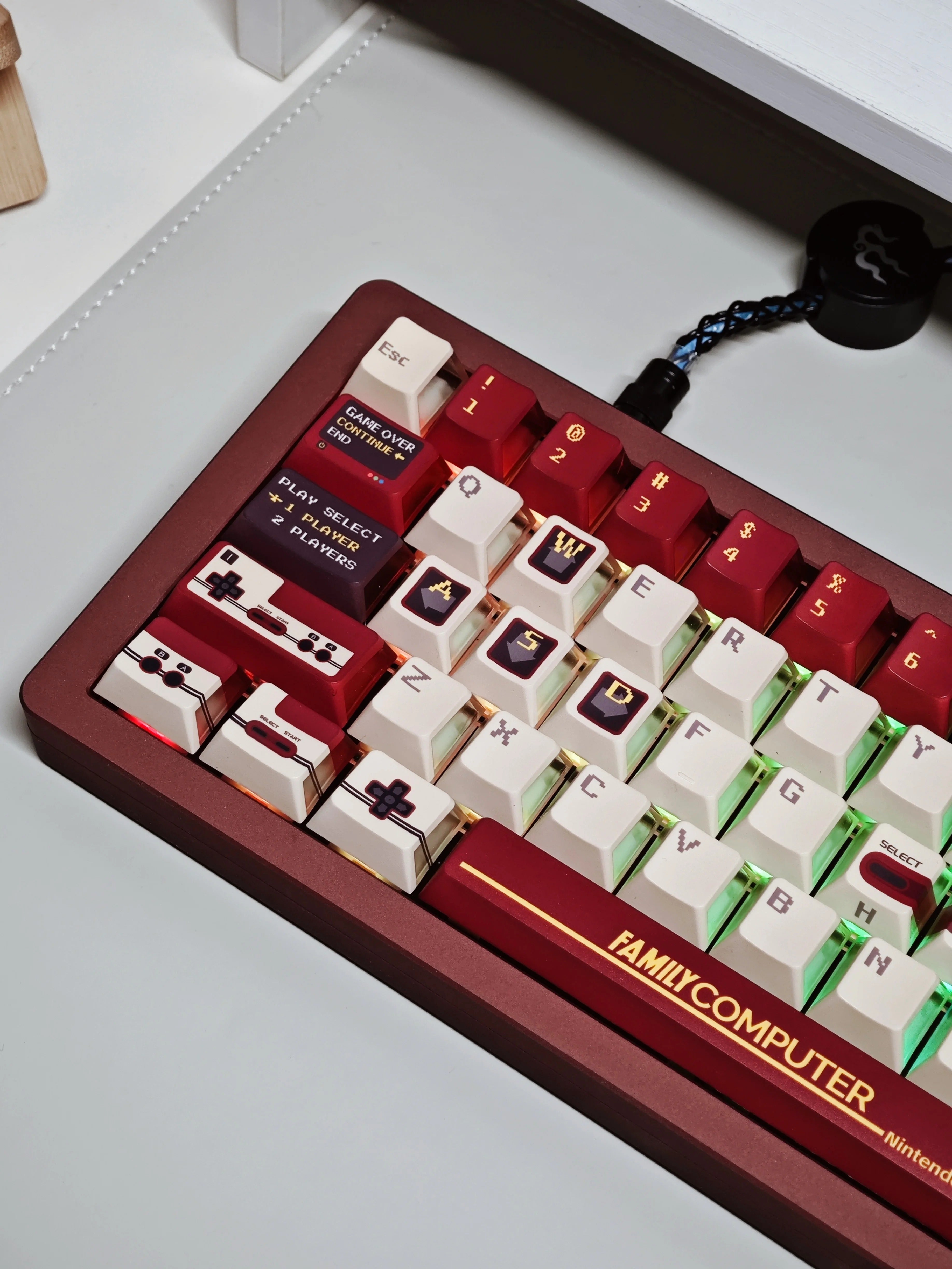 Childhood Memories Series, FC game console retro game console theme personalized keycap design, PBT material customized set keycap decoration keycap