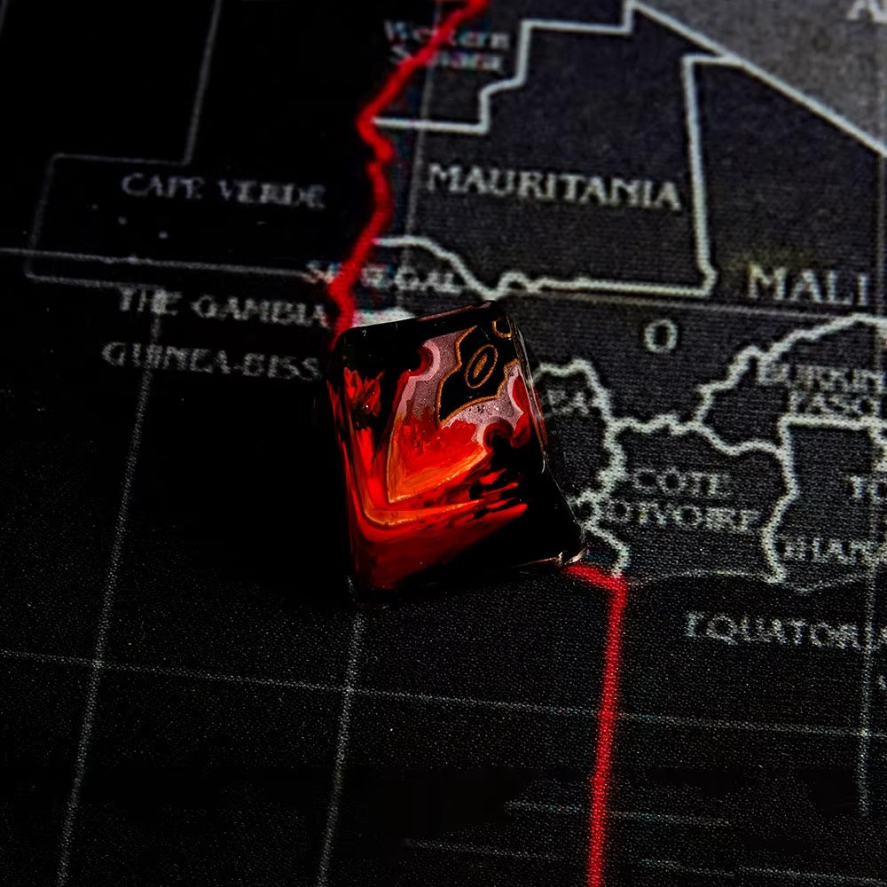 World of Warcraft series, warrior skill themed crystal resin artisankeycaps, game culture creative peripheral resin decorative keycaps