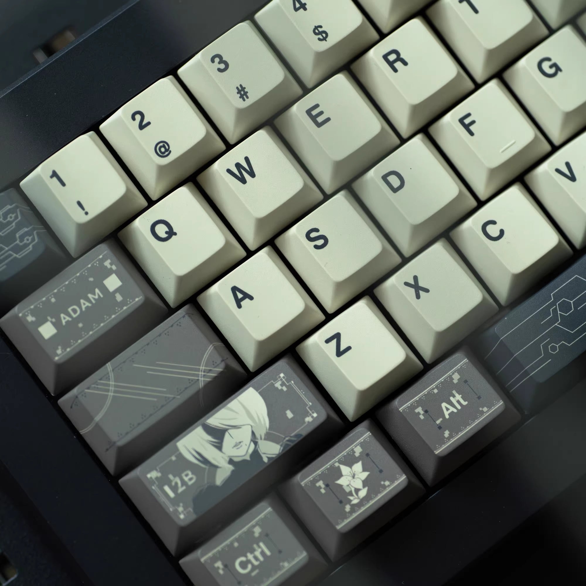 NieR: Automata theme, PBT material, sublimation, Personalized keycap set, original factory height mechanical keyboard decorative keycap set