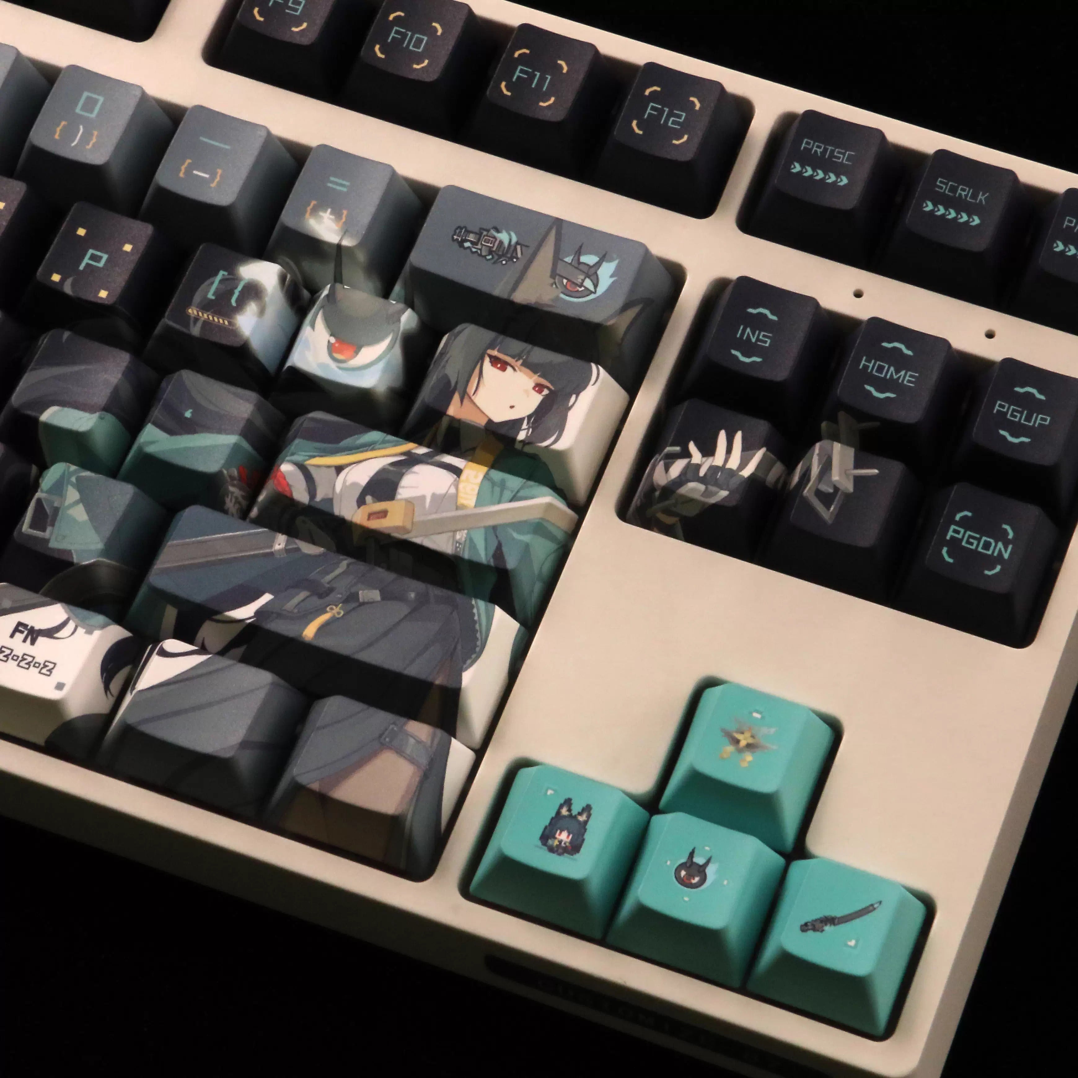 Zenless Zone Zero series, Hoshimi Miyabi theme, PBT material personalized keycap set, anime keycap culture peripheral mechanical keyboard decoration keycaps
