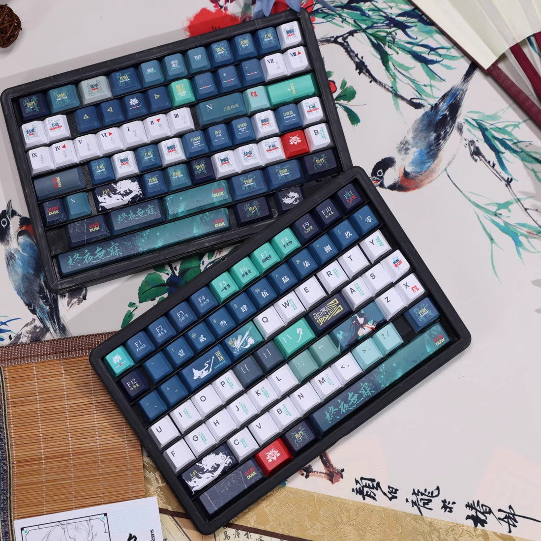 Arknights series,Dusk theme, custom set personalized keycap series, PBT material, compatible with 61/64/68/75/84/87/104 mechanical keyboard keycap set