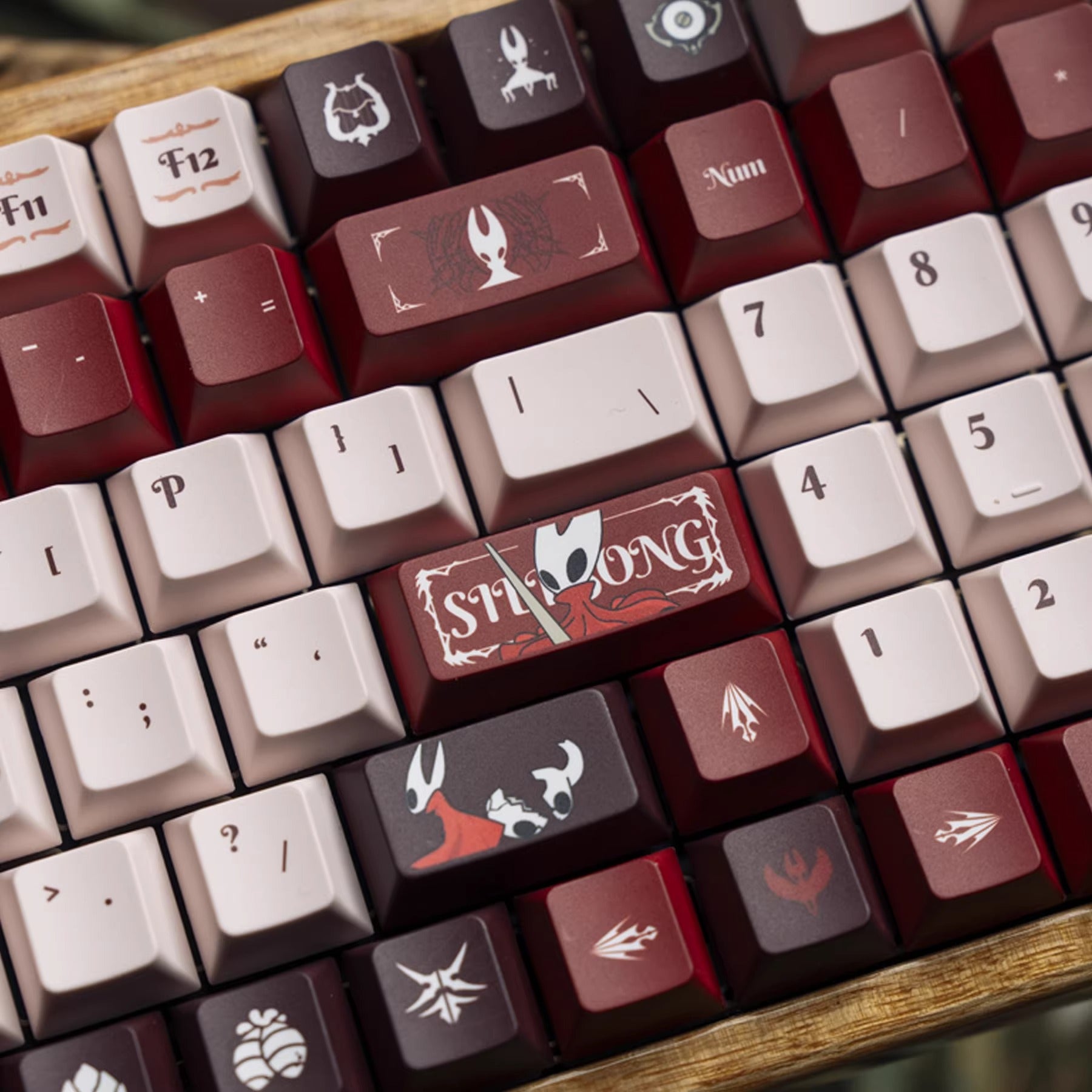 The Hollow Knight theme, PBT material, sublimation, Personalized keycap set, original factory height mechanical keyboard decorative keycap set