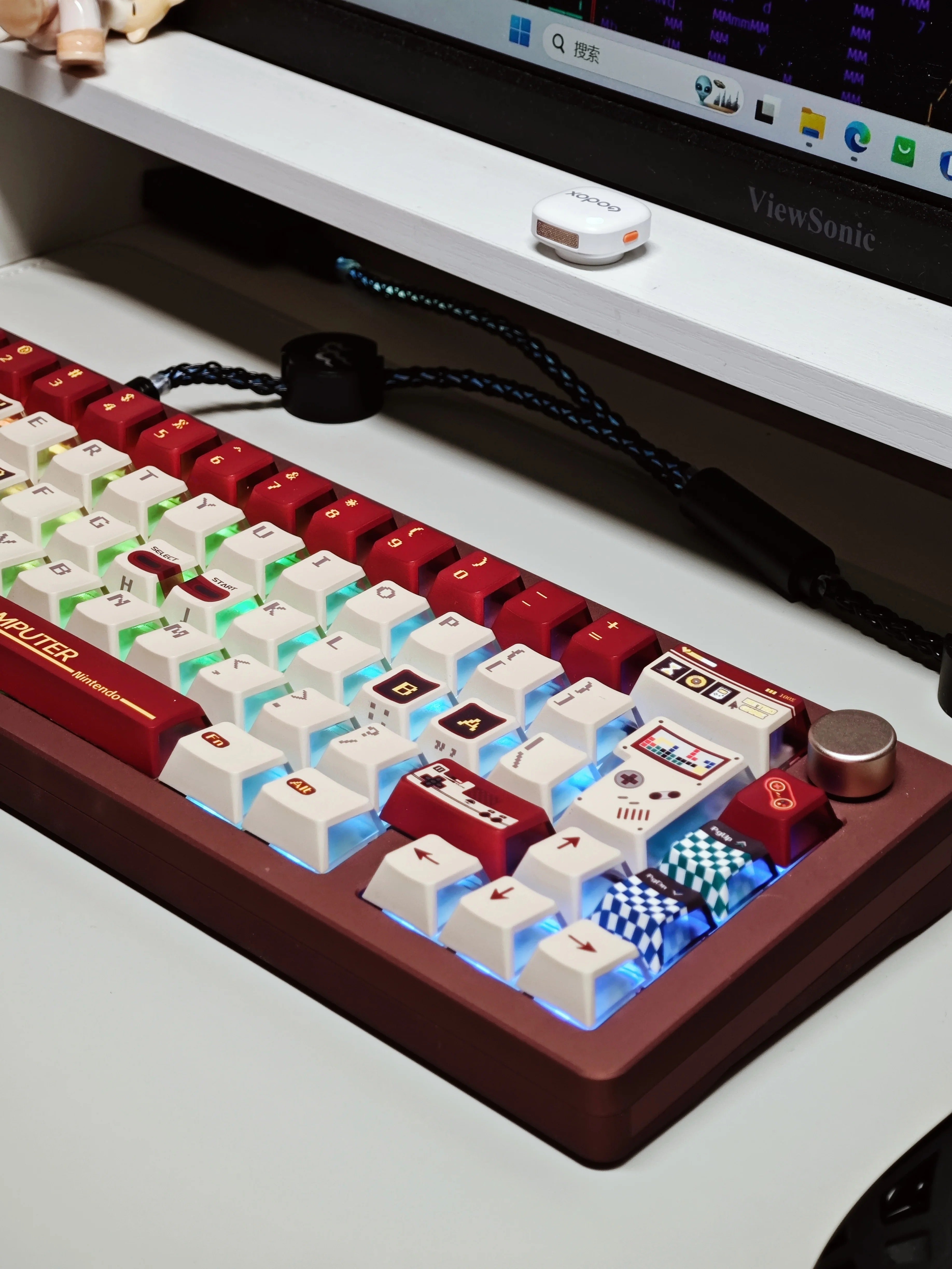 Childhood Memories Series, FC game console retro game console theme personalized keycap design, PBT material customized set keycap decoration keycap