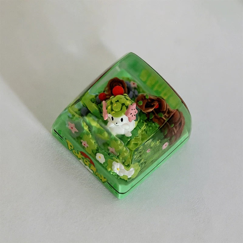 Pok é mon themed crystal dropper personalized keycaps, anime creative culture peripheral mechanical keyboard decorative keycaps