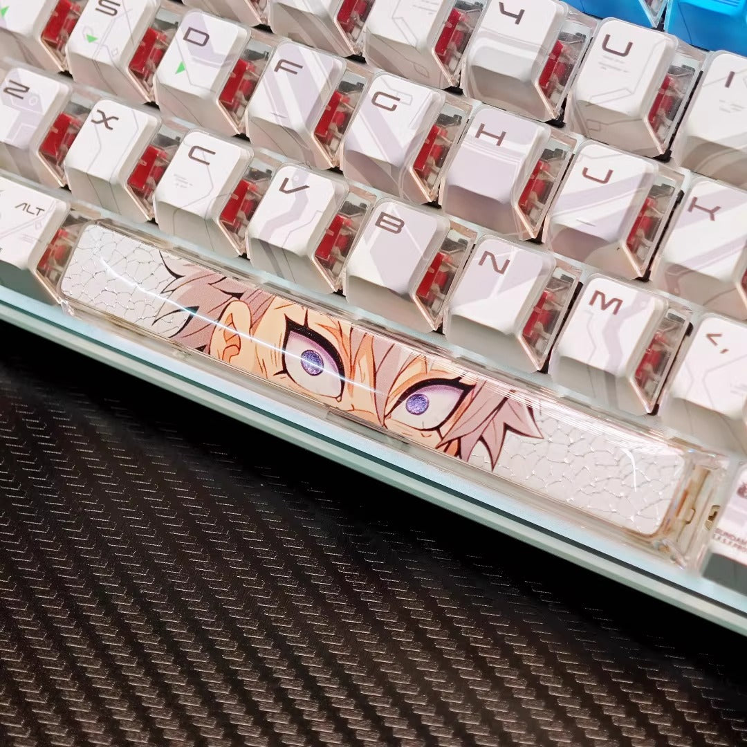 Demon Slayer: Kimetsu no Yaiba, Shinazugawa Sanemi, PC Crystal Resin Spacebar, Anime Game Culture Creative Decorative Keycaps