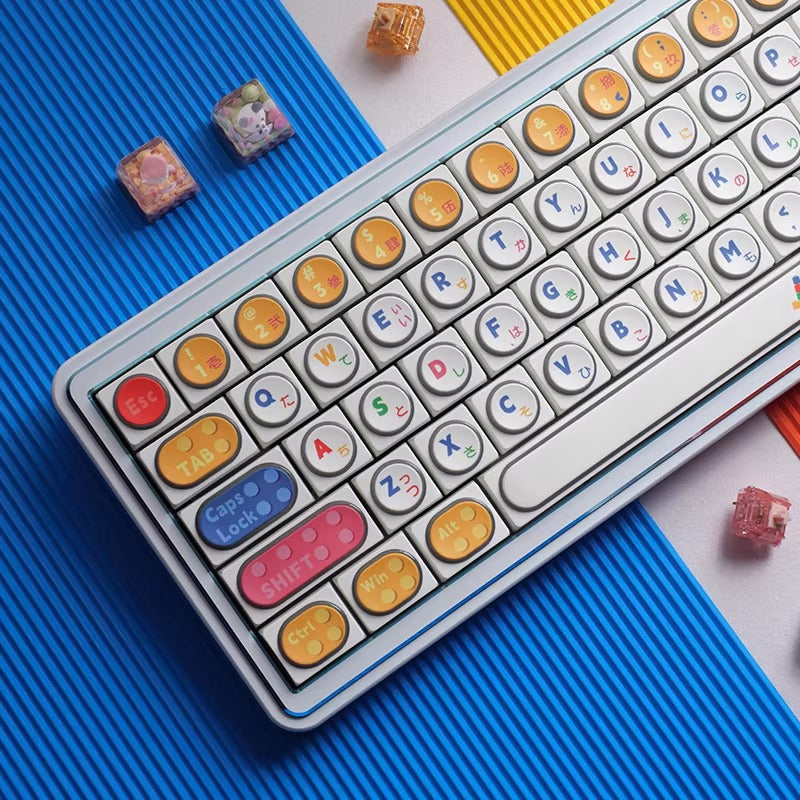 Building blocks, LEGO style, PBT resin translucent personalized keycap set, children&