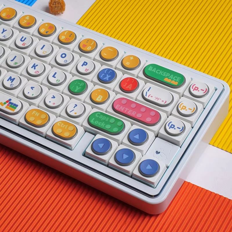 Building blocks, LEGO style, PBT resin translucent personalized keycap set, children&