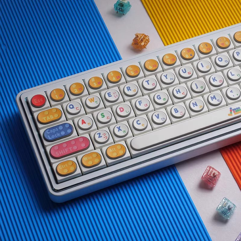 Building blocks, LEGO style, PBT resin translucent personalized keycap set, children&