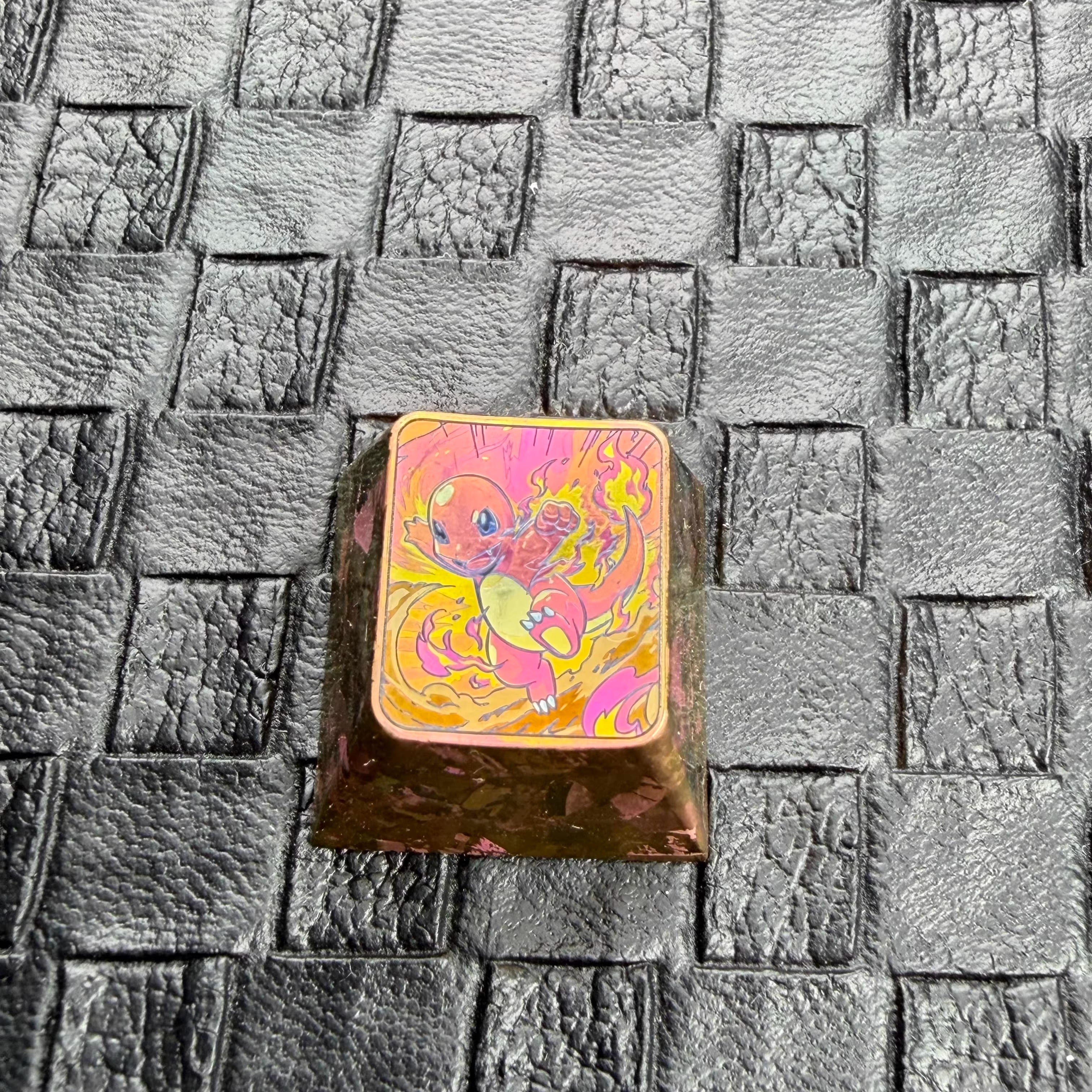Pok é mon Titanium Alloy Series, Charmander/Bulbasaur/Squirtle, Evolutionary display, 1U titanium alloy personalized keycaps, anime and game culture creative decorative keycaps
