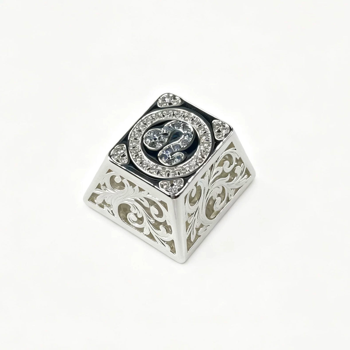 Pure silver hollow 12 Constellation Personalized Keycaps, Mechanical Keyboard Decorative Keycaps, Constellation Divination Cultural Creative Products.