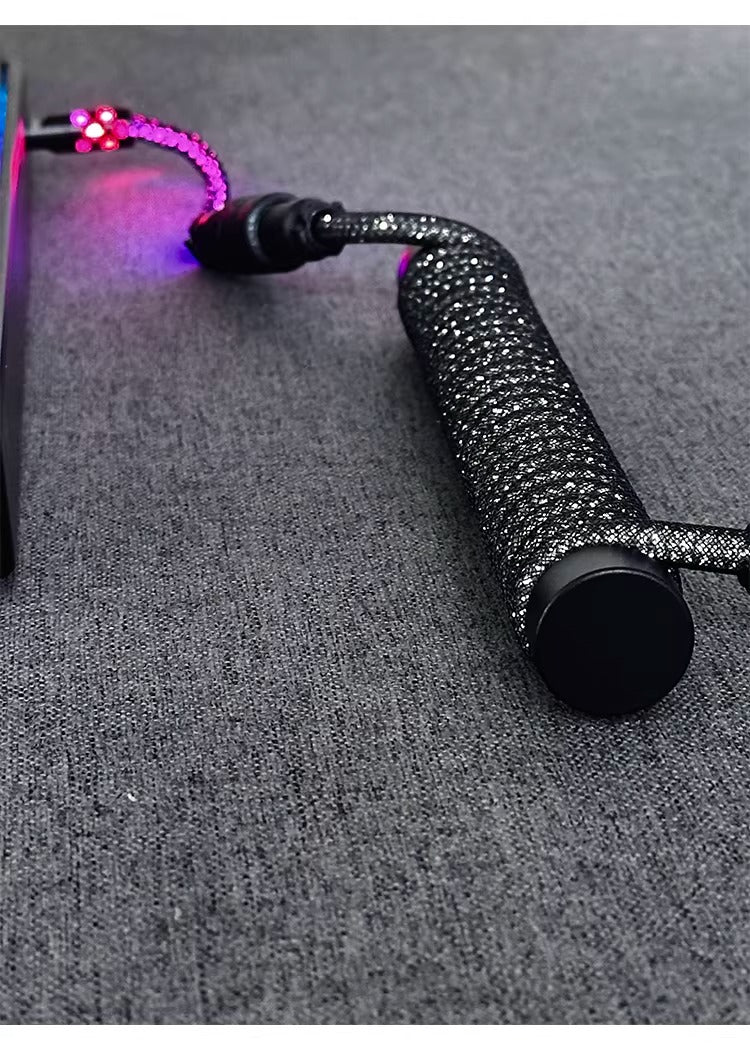 Flash drill three-stage aviation plug custom data cable mechanical keyboard luminous cable supports 8k