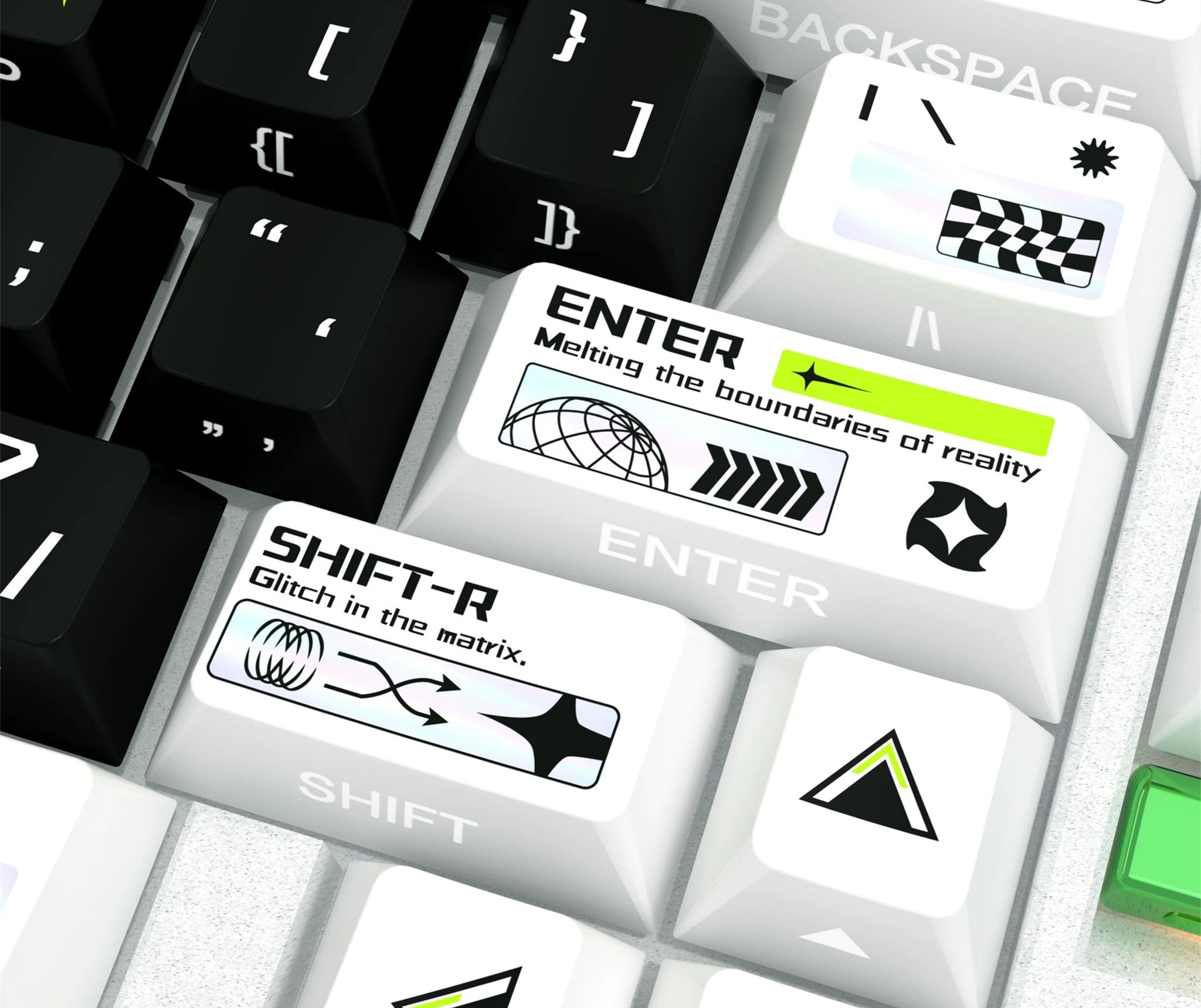 Time spans theme design, PBT material personalized keycap set, anime and games cultural creative decoration keycap set, compatible with 61/64/68/75/84/87/104 mechanical keyboard
