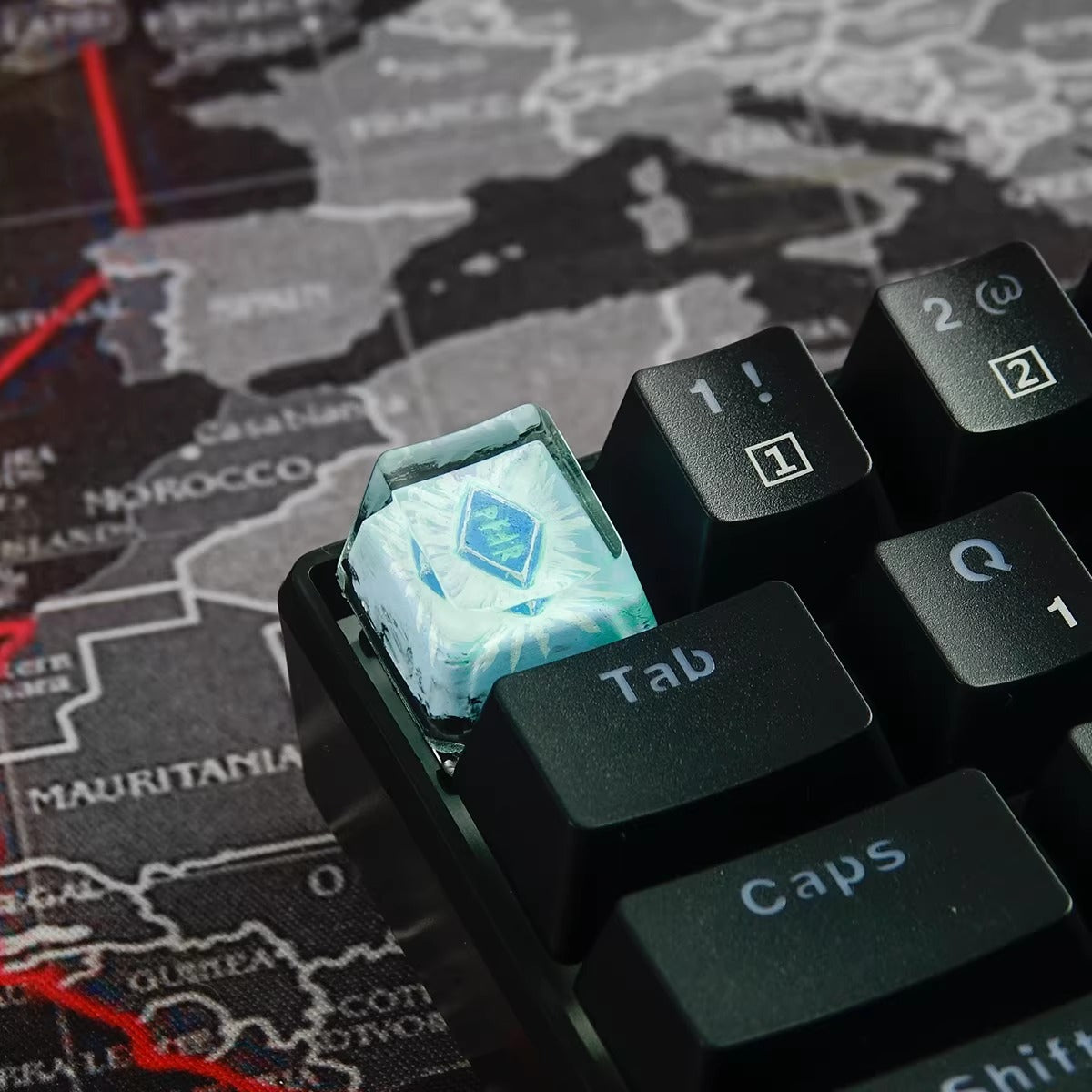 World of Warcraft series, Collection of Skill Symbols crystal resin artisankeycaps, game culture creative peripheral resin decorative keycaps