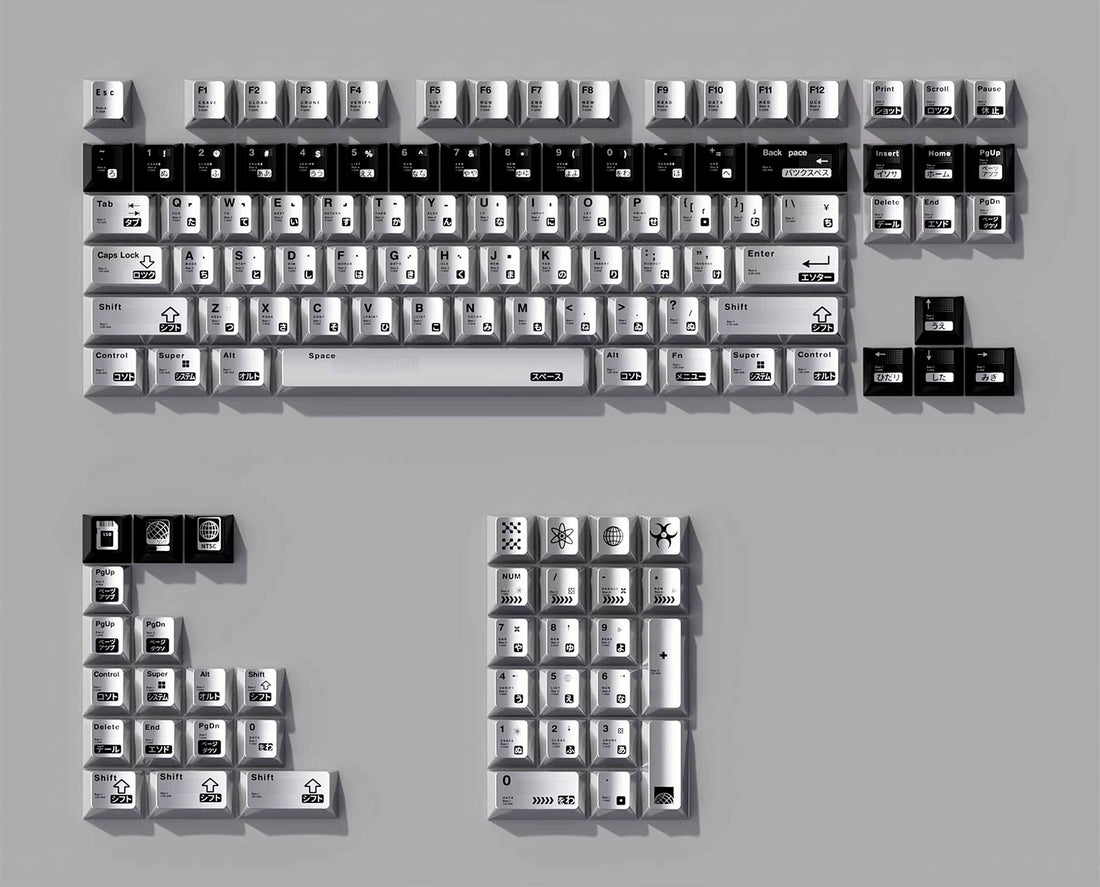 Parameterized theme design, metal paint texture PBT material personalized keycap set, mechanical keyboard decorative keycaps