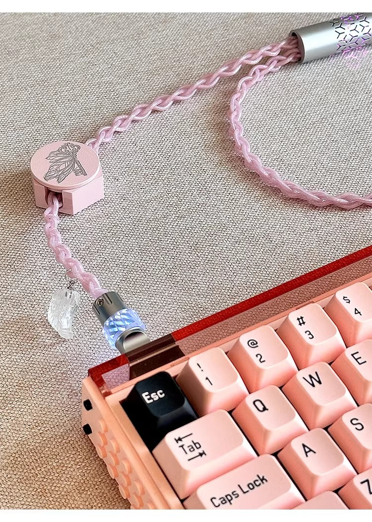 Independent induction magnetic switch light, one to two dual Type-C, 8k gaming cable, keyboard customization, manual data cable