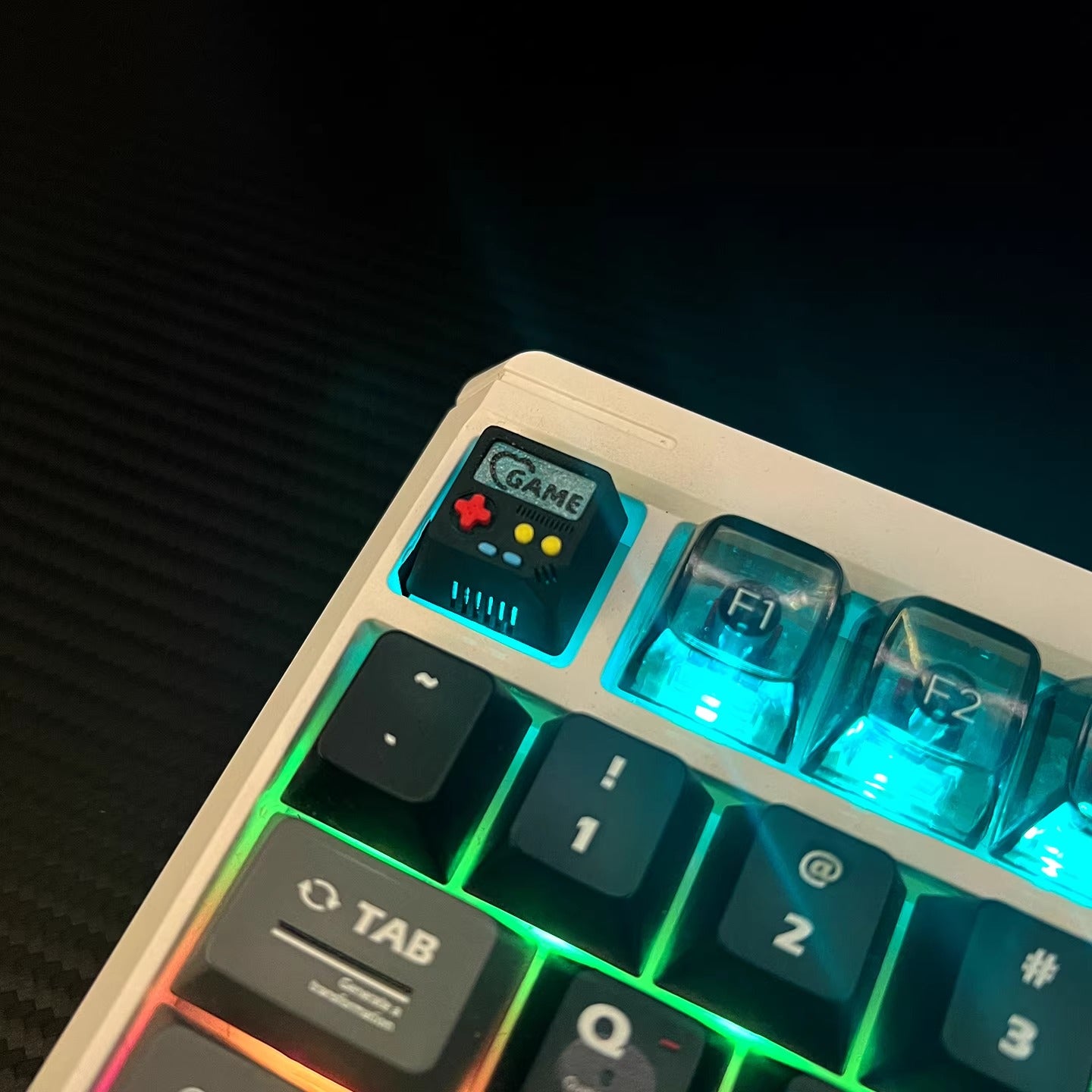 Game boy, 3D printed resin material personalized keycap, game themed translucent decorative keycap