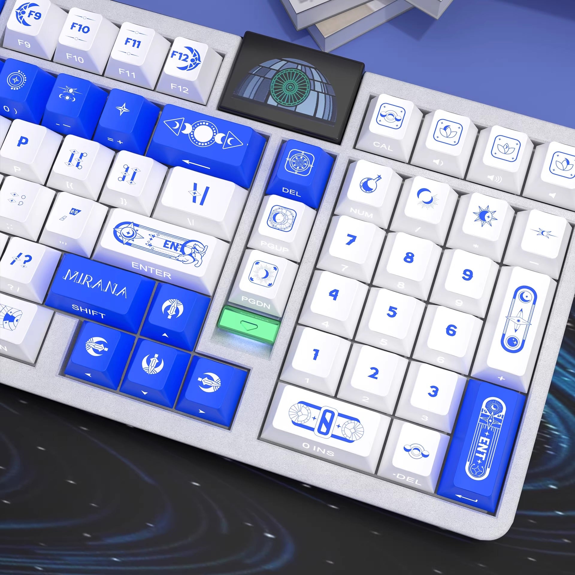 Star Moon themed design personalized keycap set, made of PBT sublimation material, factory height