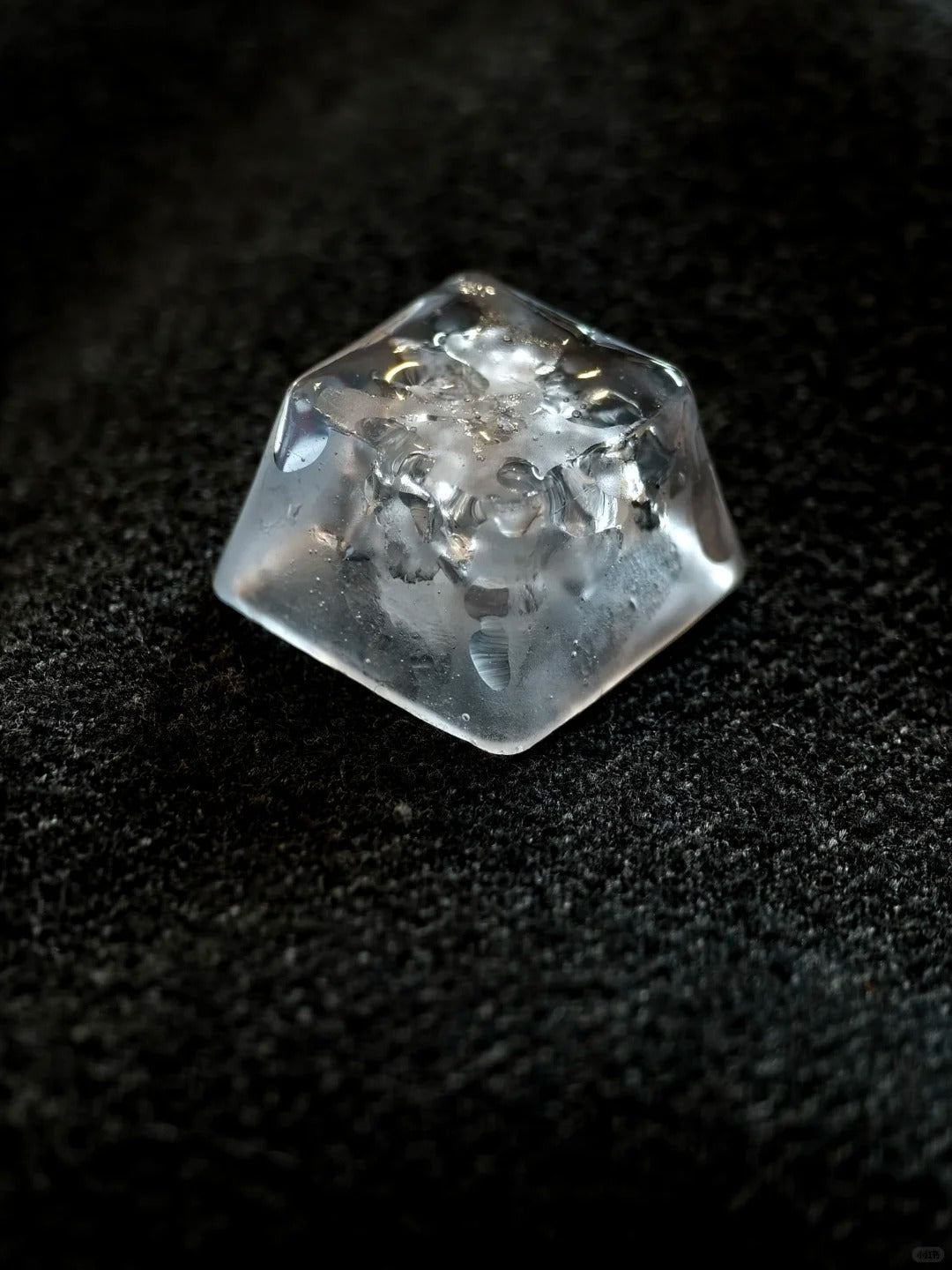 Crystal clear ice keycaps, 1U minimalist ice decoration keycaps, simulated artistic keycaps, mechanical keyboard personalized keycaps