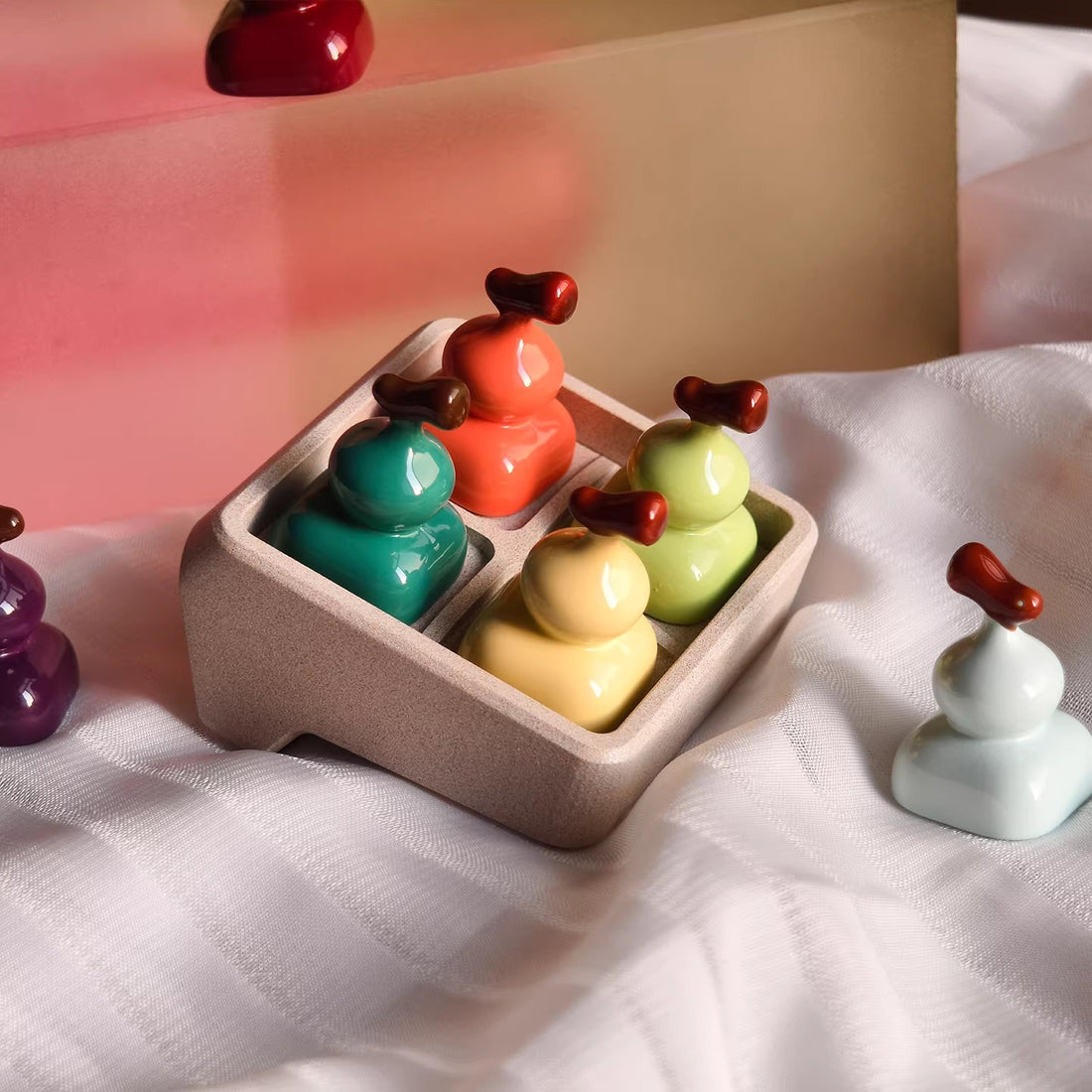 Zinc alloy gourd keycaps, metal baked paint personalized keycaps, random blind box mechanical keyboard creative decorative keycaps