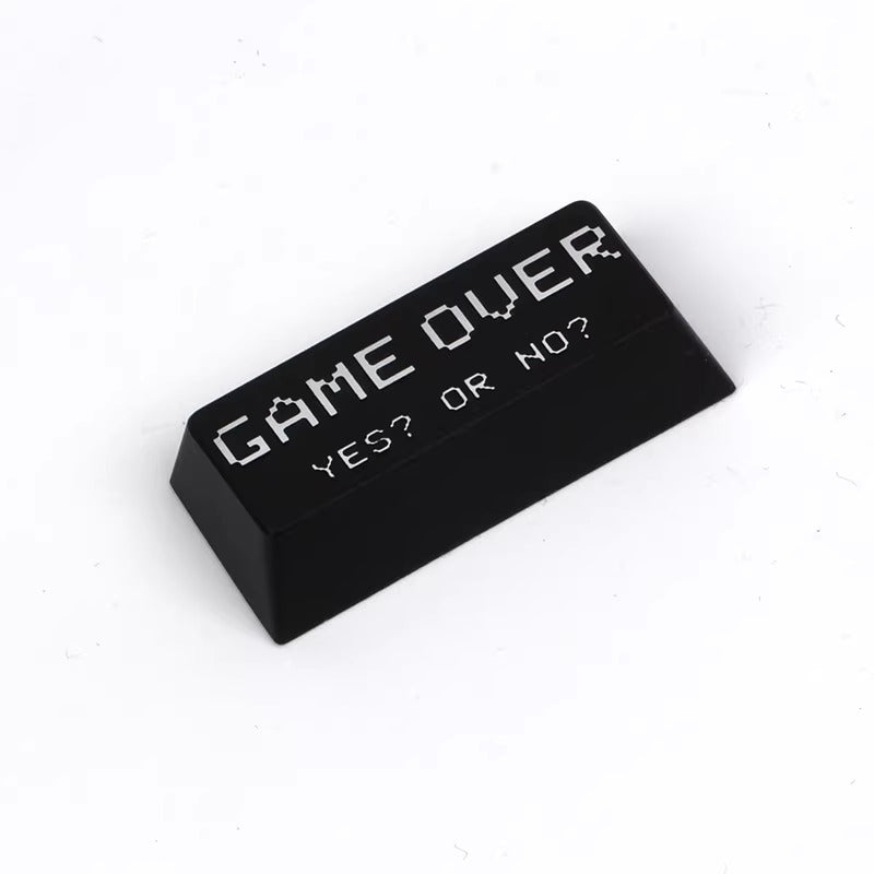Game over, OEM high aluminum alloy metal anode version, cultural and creative mechanical keyboard decorative keycaps, 2.25U enter key personalized keycaps