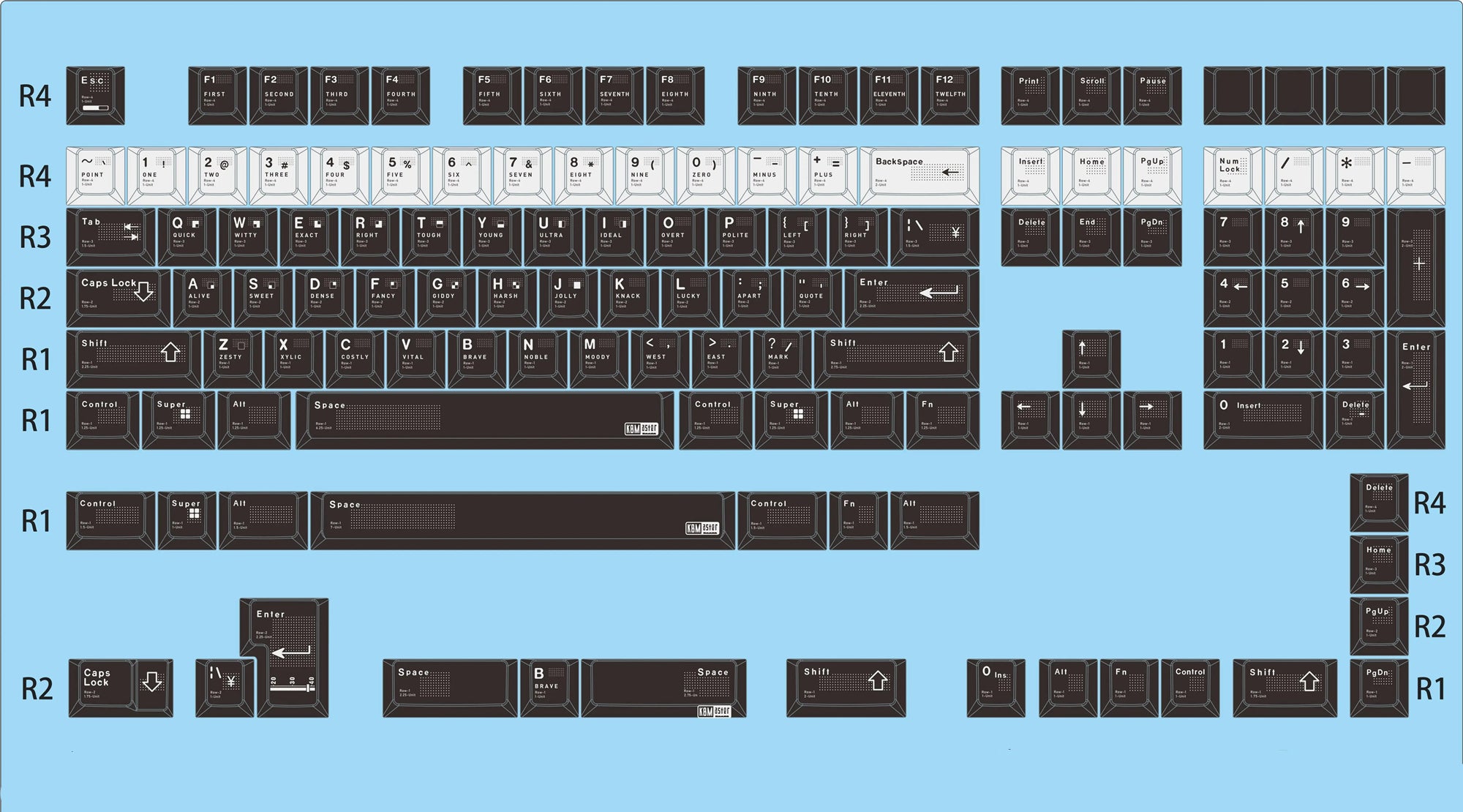 Parameterized V2 aluminum alloy CNC keycap set, metal personalized keycap original factory height set